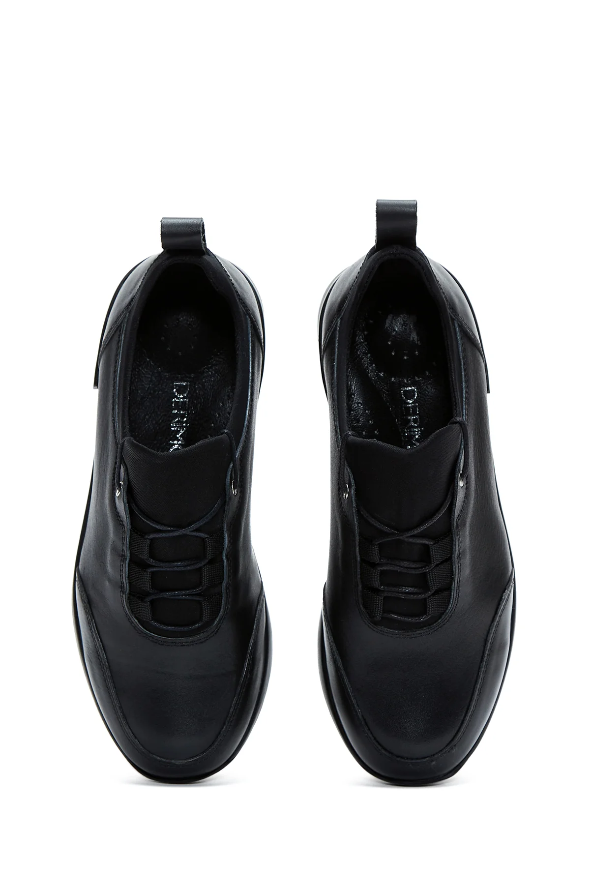 Kadın Siyah Deri Sneaker - Image 6