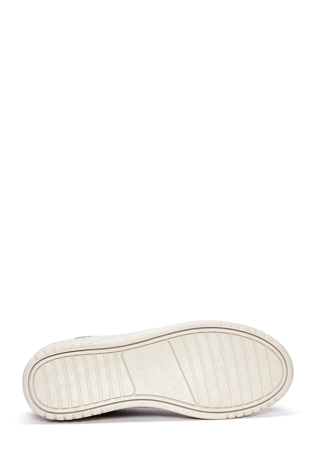 Kadın Siyah Deri Sneaker - Image 4