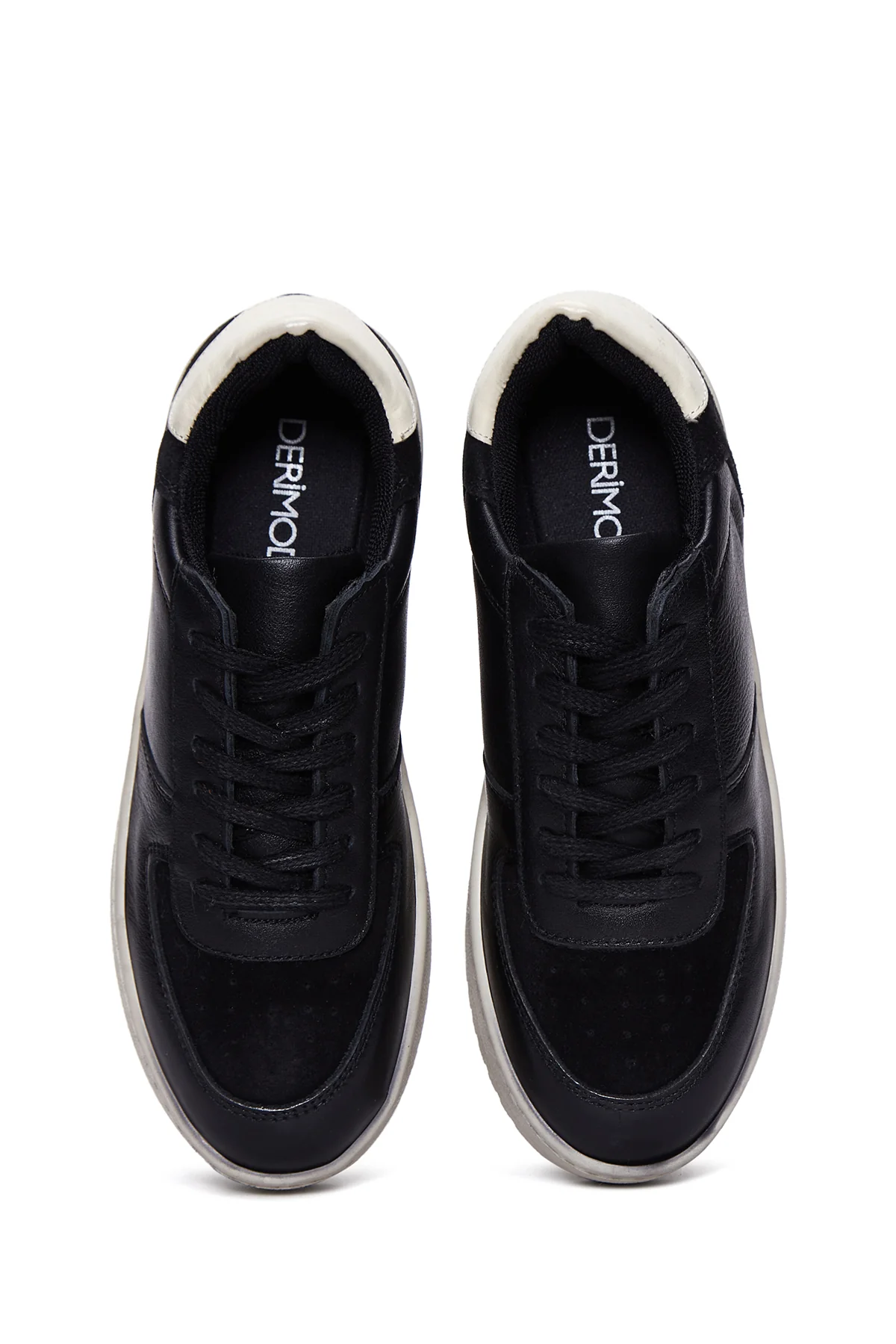 Kadın Siyah Deri Sneaker - Image 6