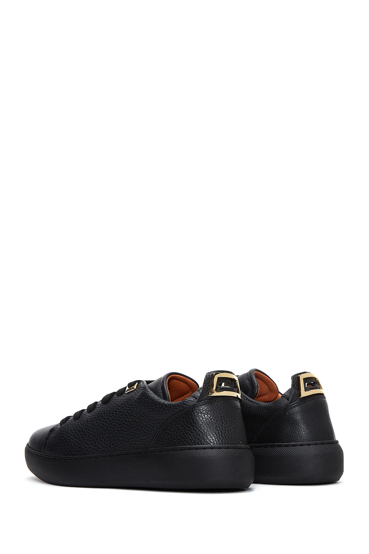 Kadın Siyah Deri Sneaker - Image 5