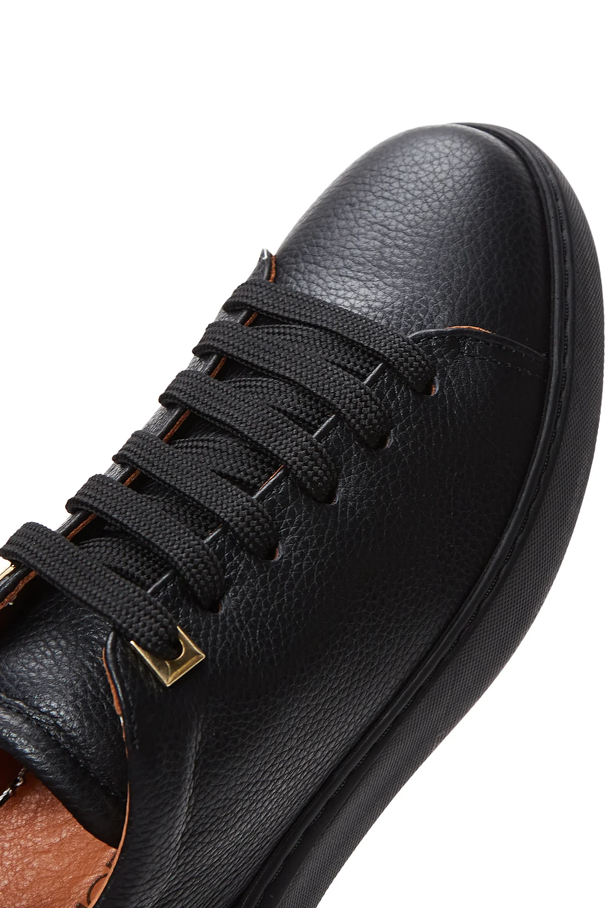 Kadın Siyah Deri Sneaker - Image 8
