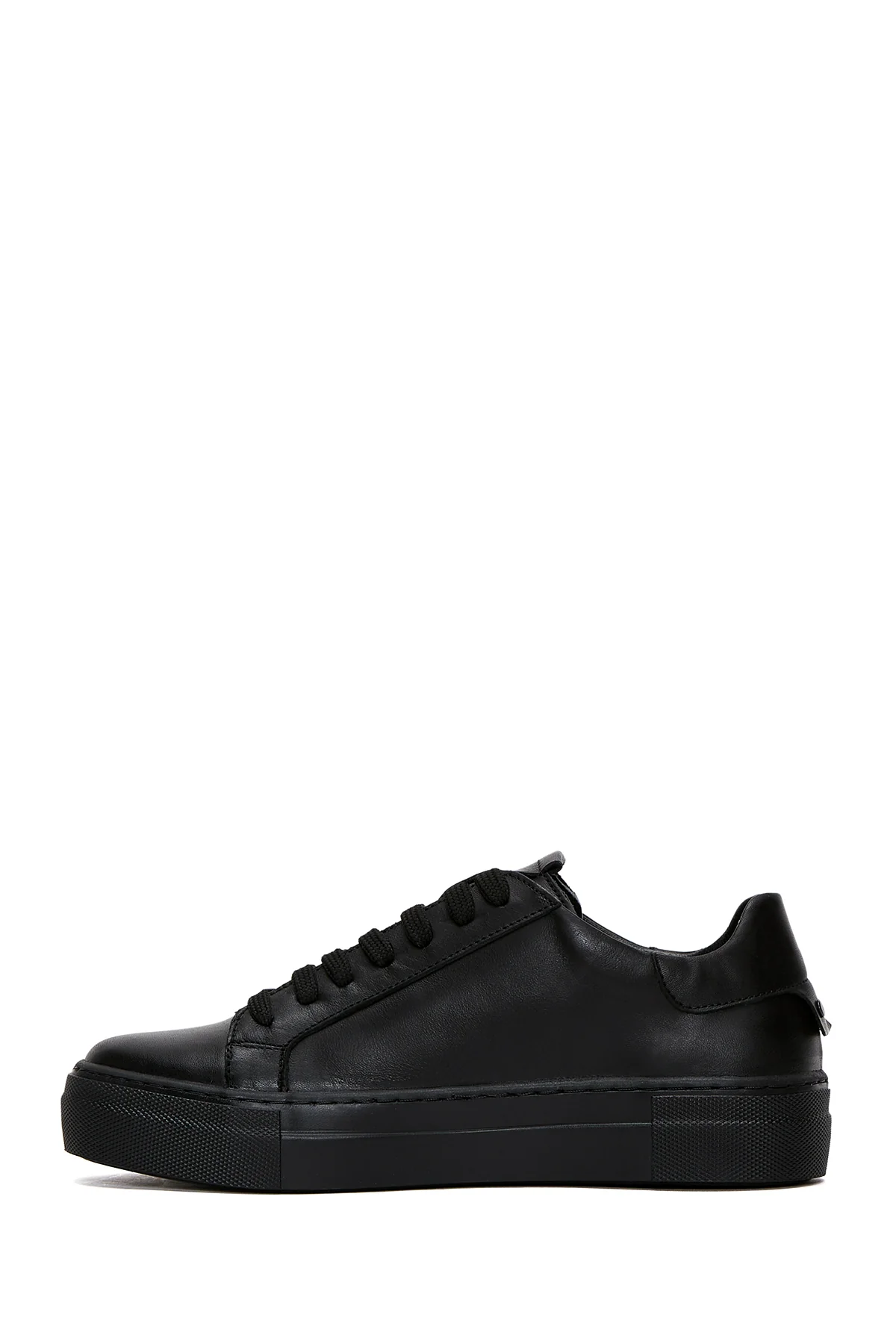 Kadın Siyah Deri Sneaker - Image 2