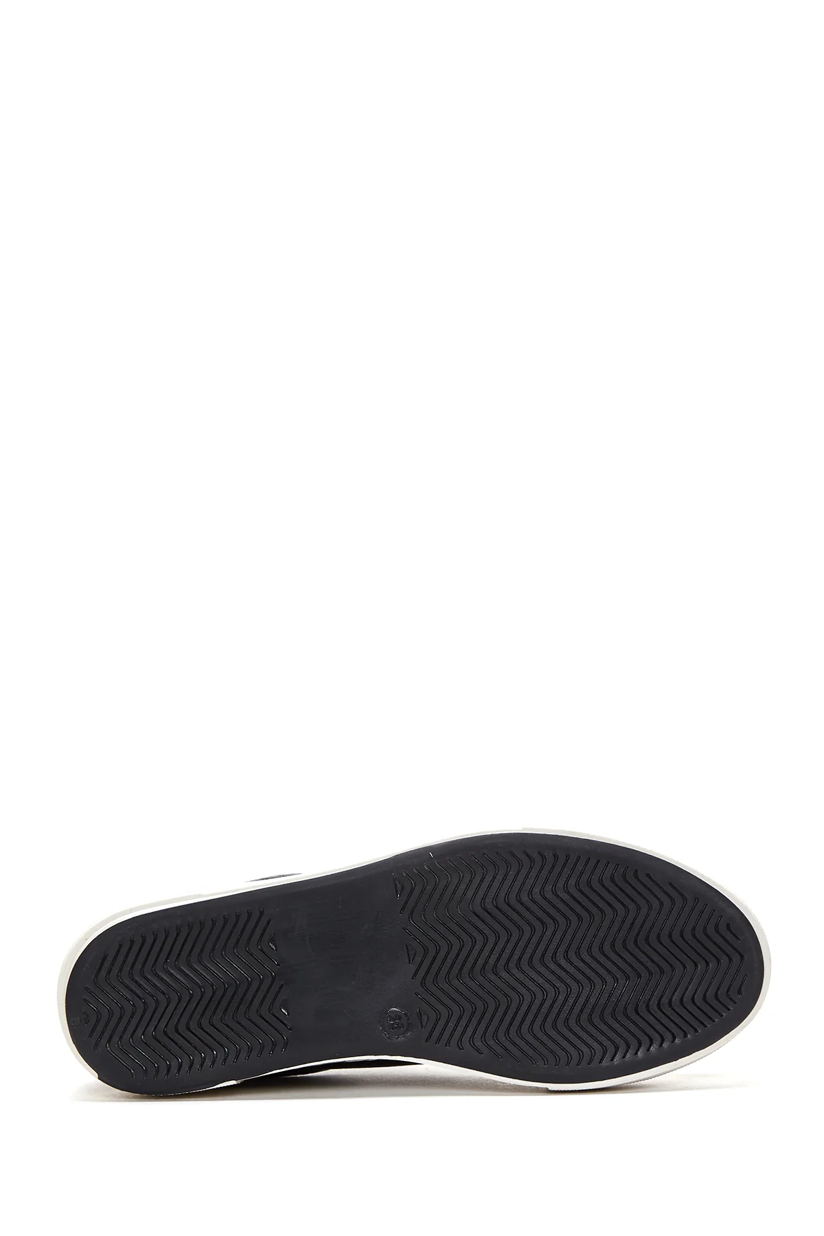 Kadın Siyah Deri Sneaker - Image 4