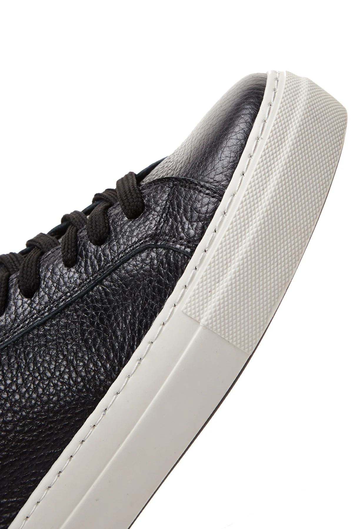 Kadın Siyah Deri Sneaker - Image 8