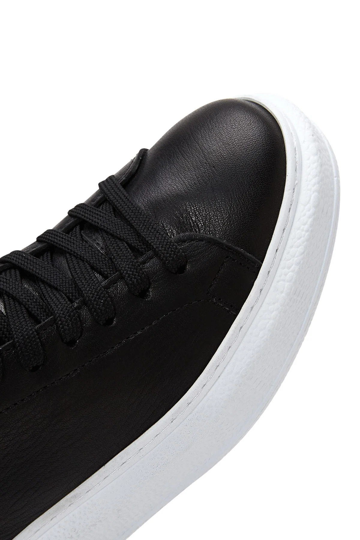 Kadın Siyah Deri Sneaker - Image 8