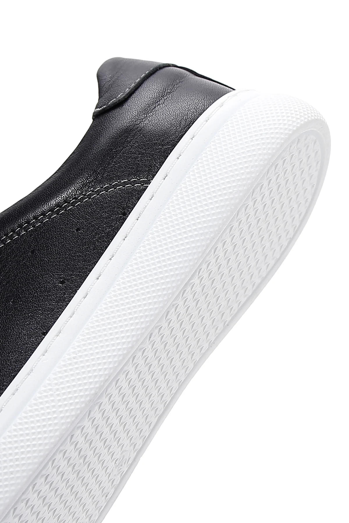 Kadın Siyah Deri Sneaker - Image 8