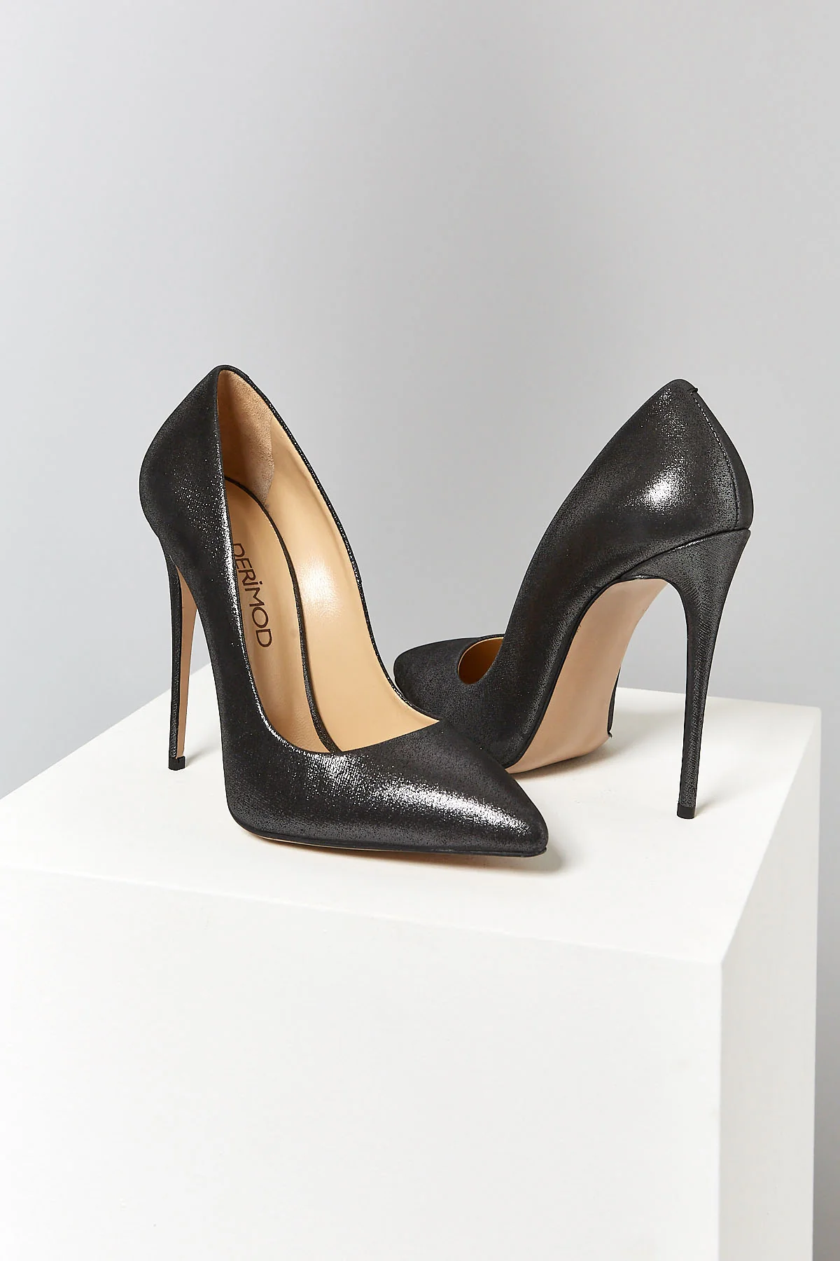 Kadın Siyah Deri Stiletto - Image 6