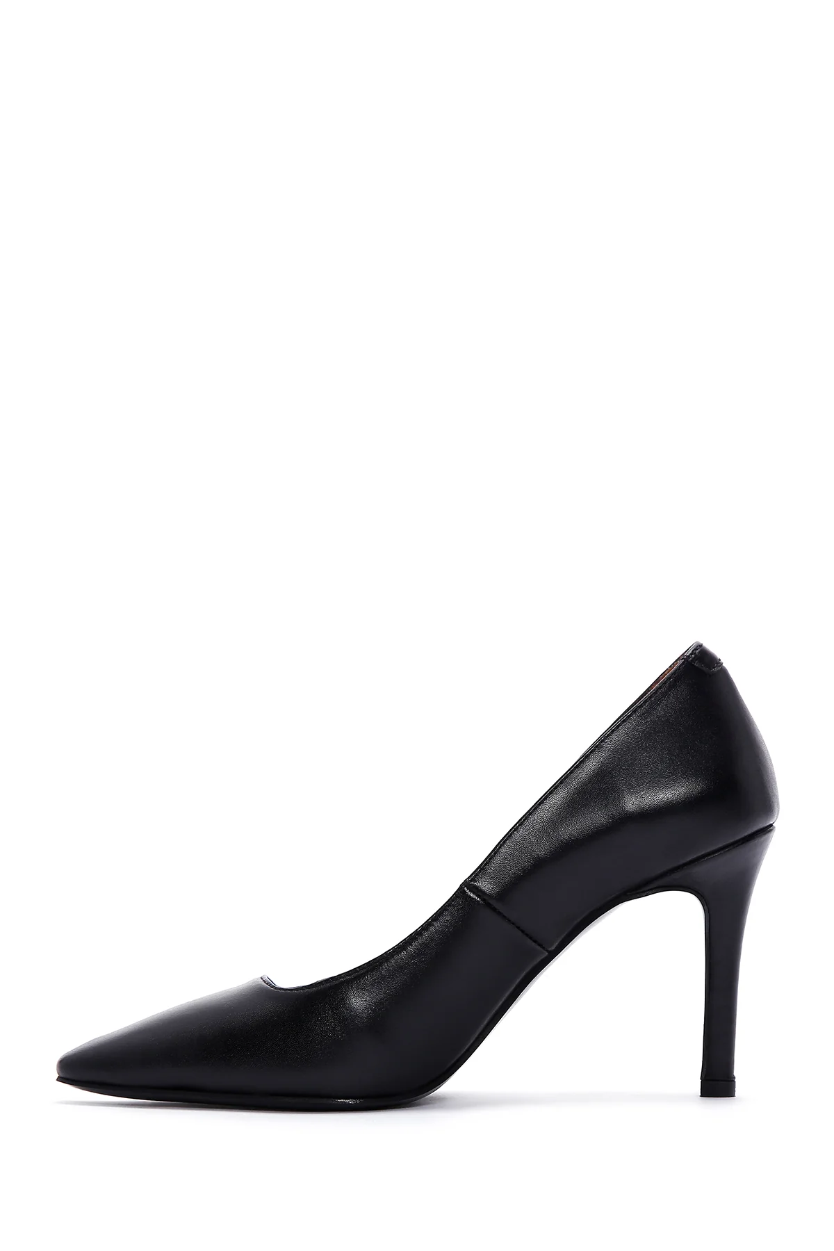 Kadın Siyah Deri Stiletto - Image 3