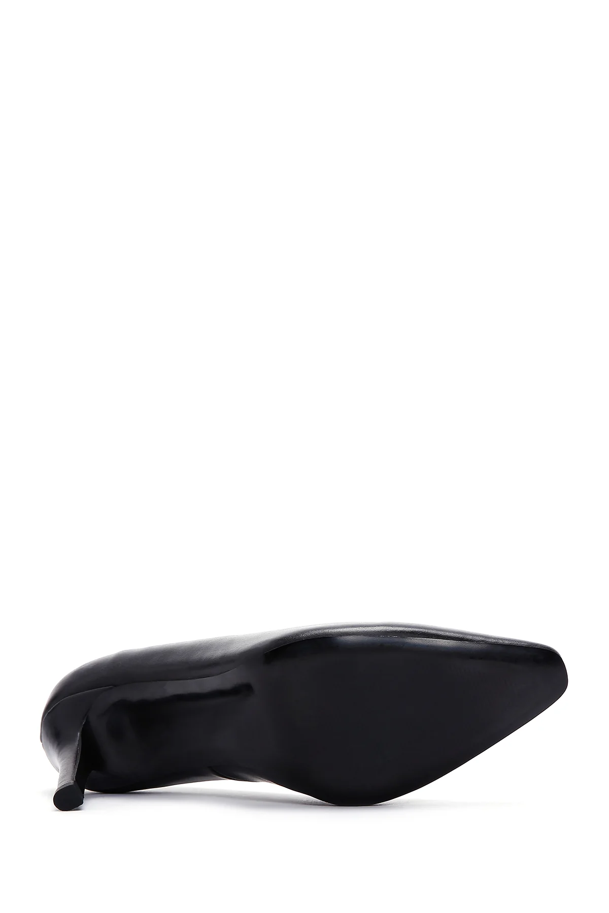 Kadın Siyah Deri Stiletto - Image 5