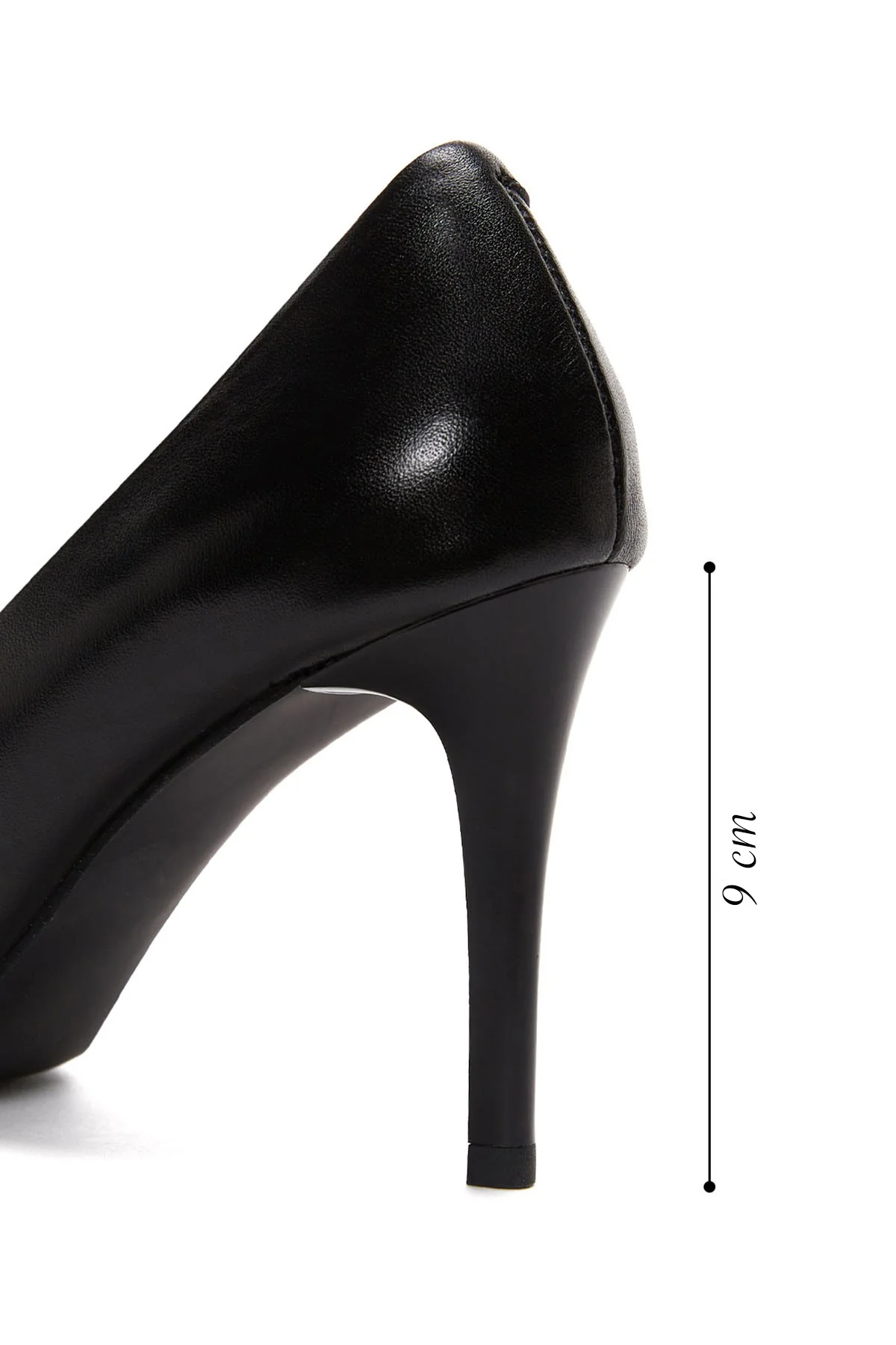Kadın Siyah Deri Stiletto - Image 2