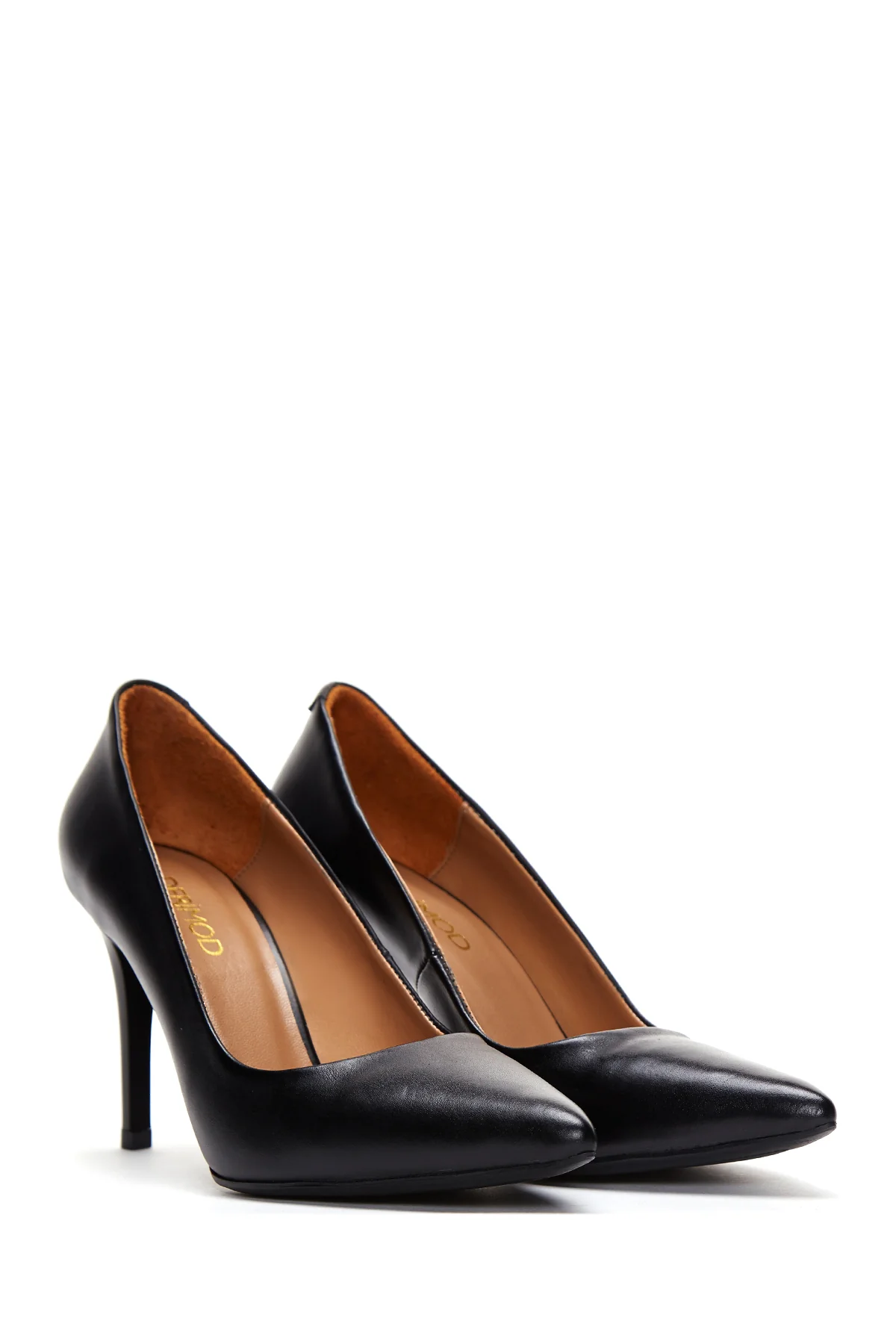 Kadın Siyah Deri Stiletto - Image 4