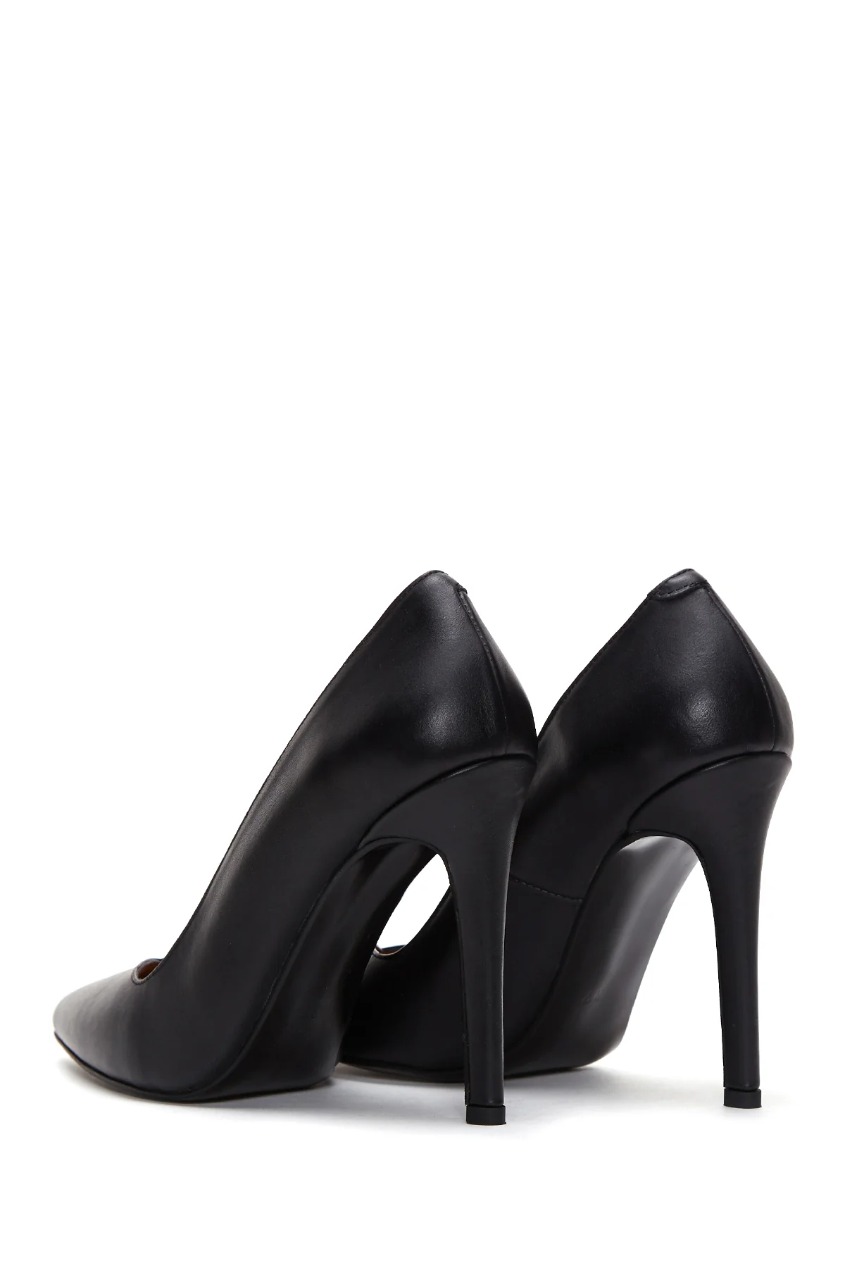 Kadın Siyah Deri Stiletto - Image 6
