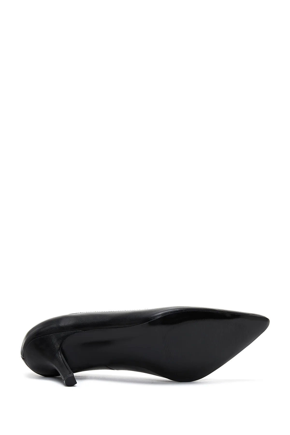 Kadın Siyah Deri Stiletto - Image 5