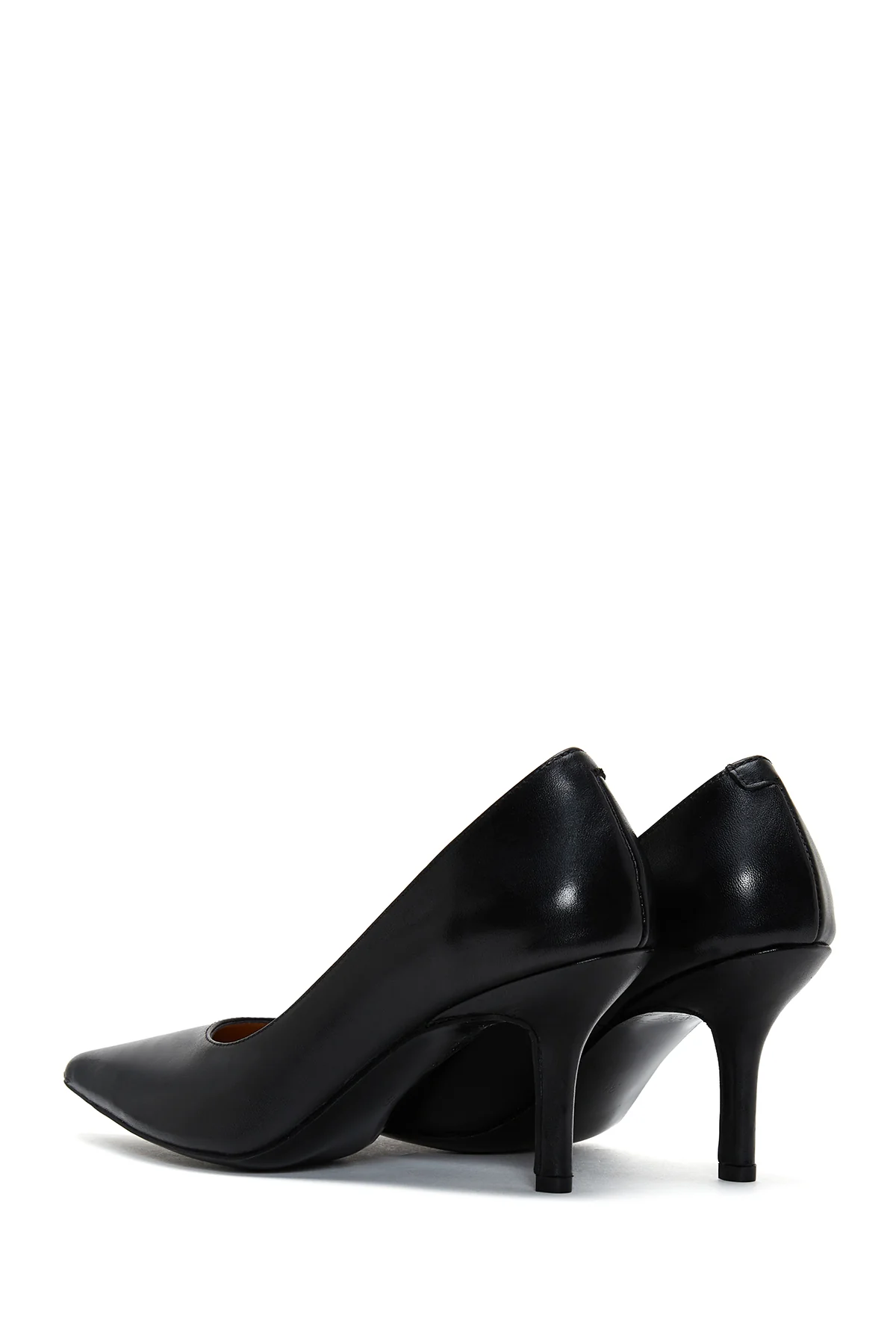 Kadın Siyah Deri Stiletto - Image 6