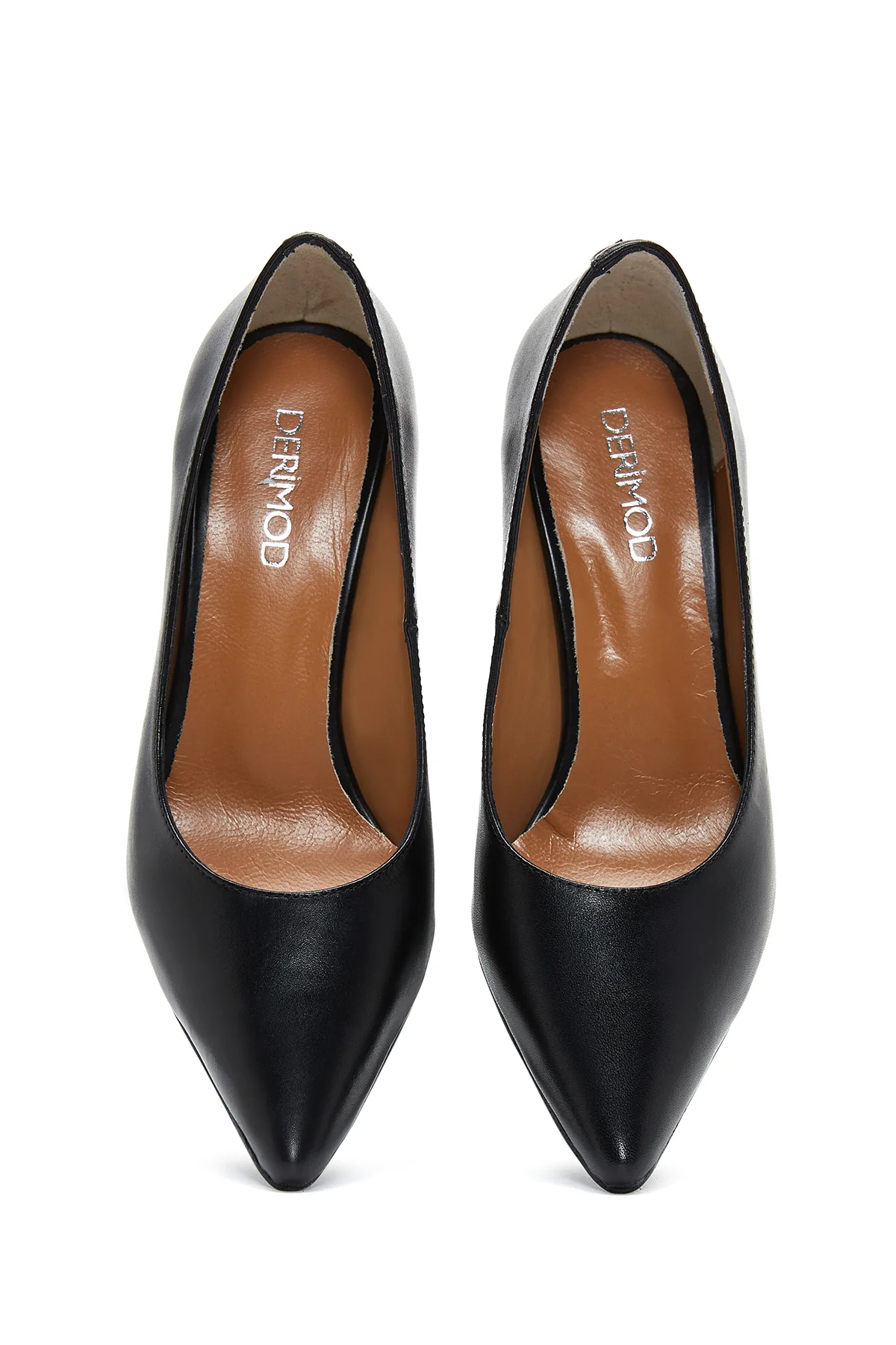 Kadın Siyah Deri Stiletto - Image 7