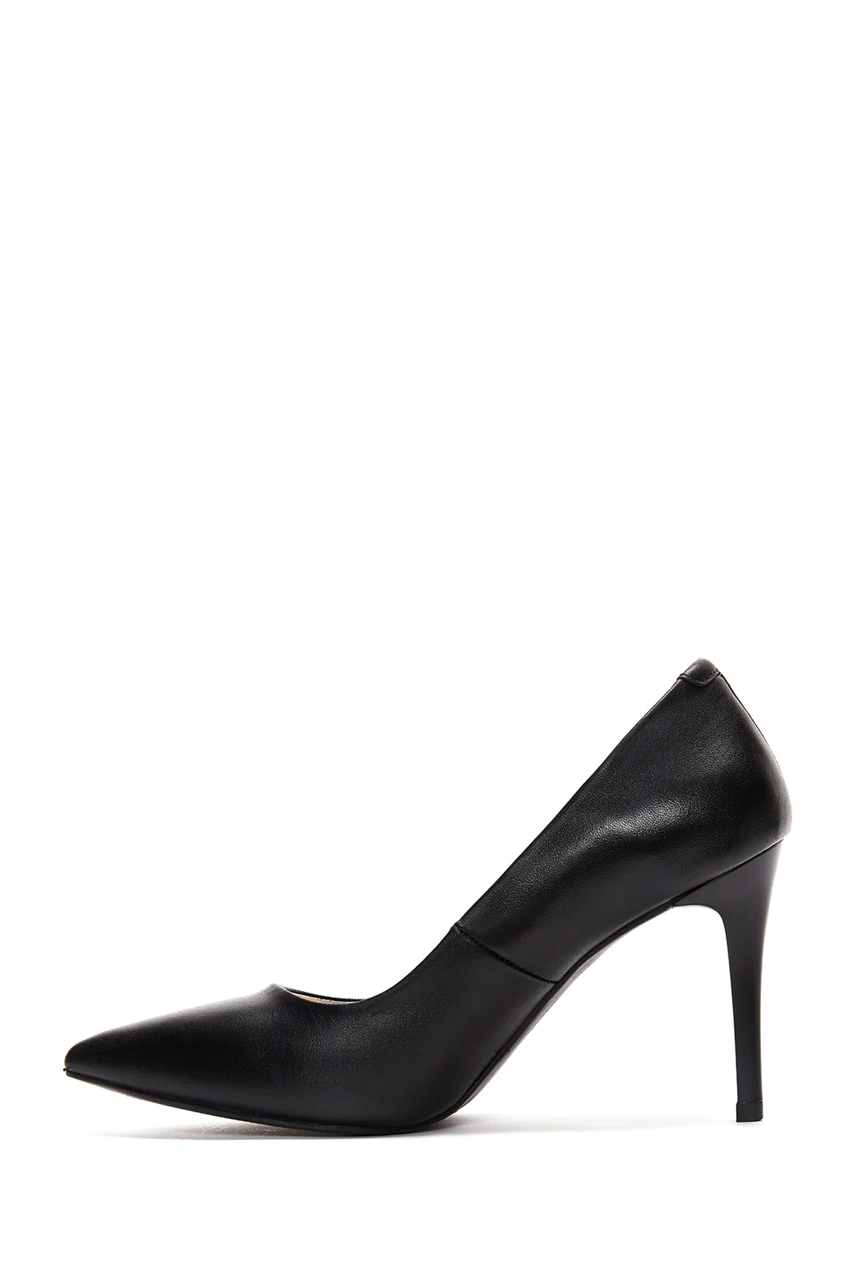 Kadın Siyah Deri Stiletto - Image 3