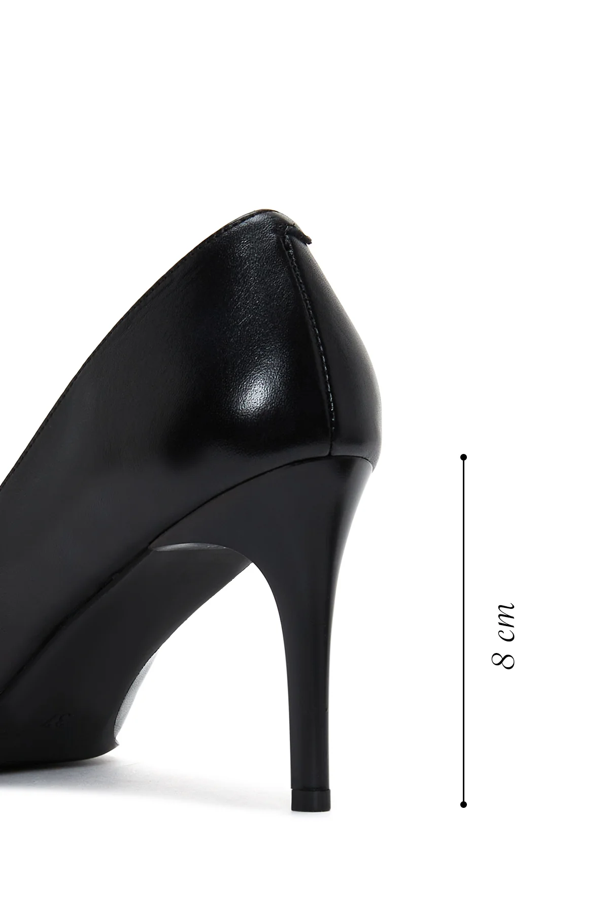 Kadın Siyah Deri Stiletto - Image 2
