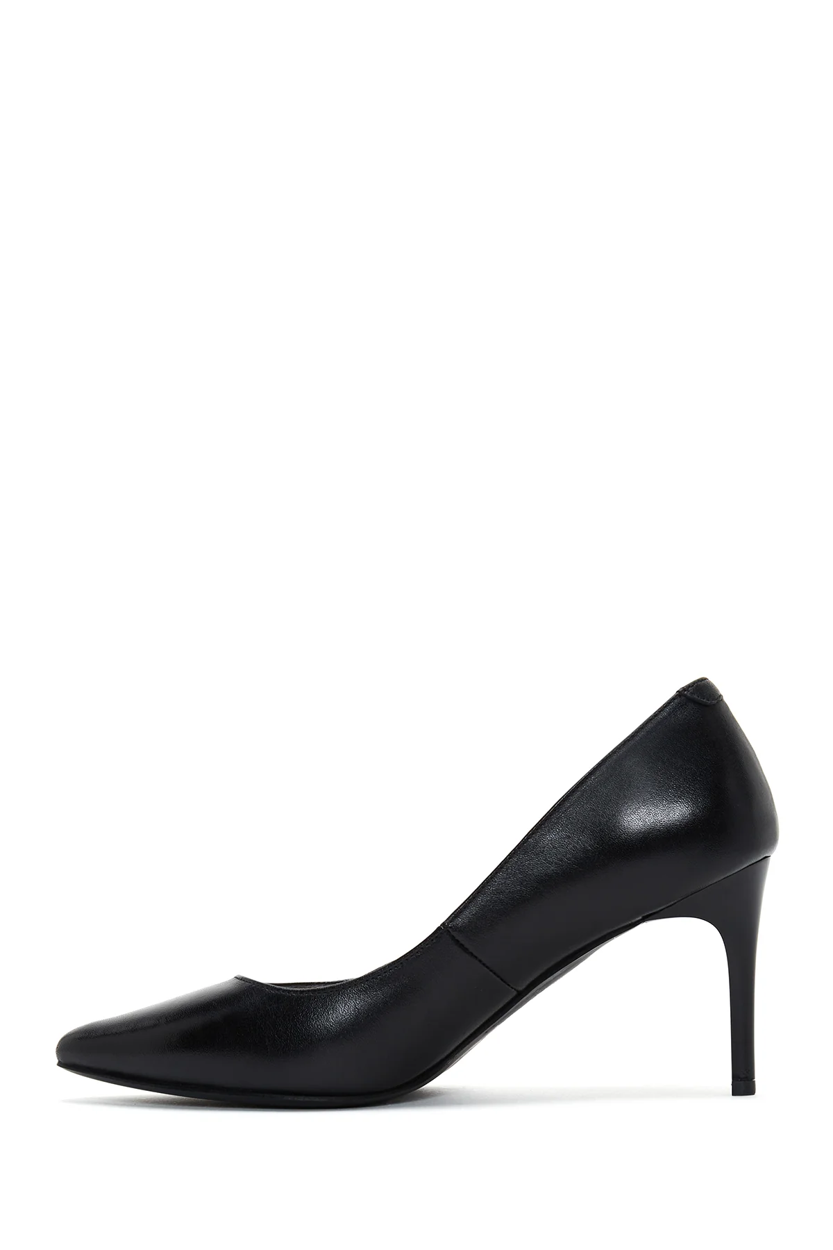 Kadın Siyah Deri Stiletto - Image 3
