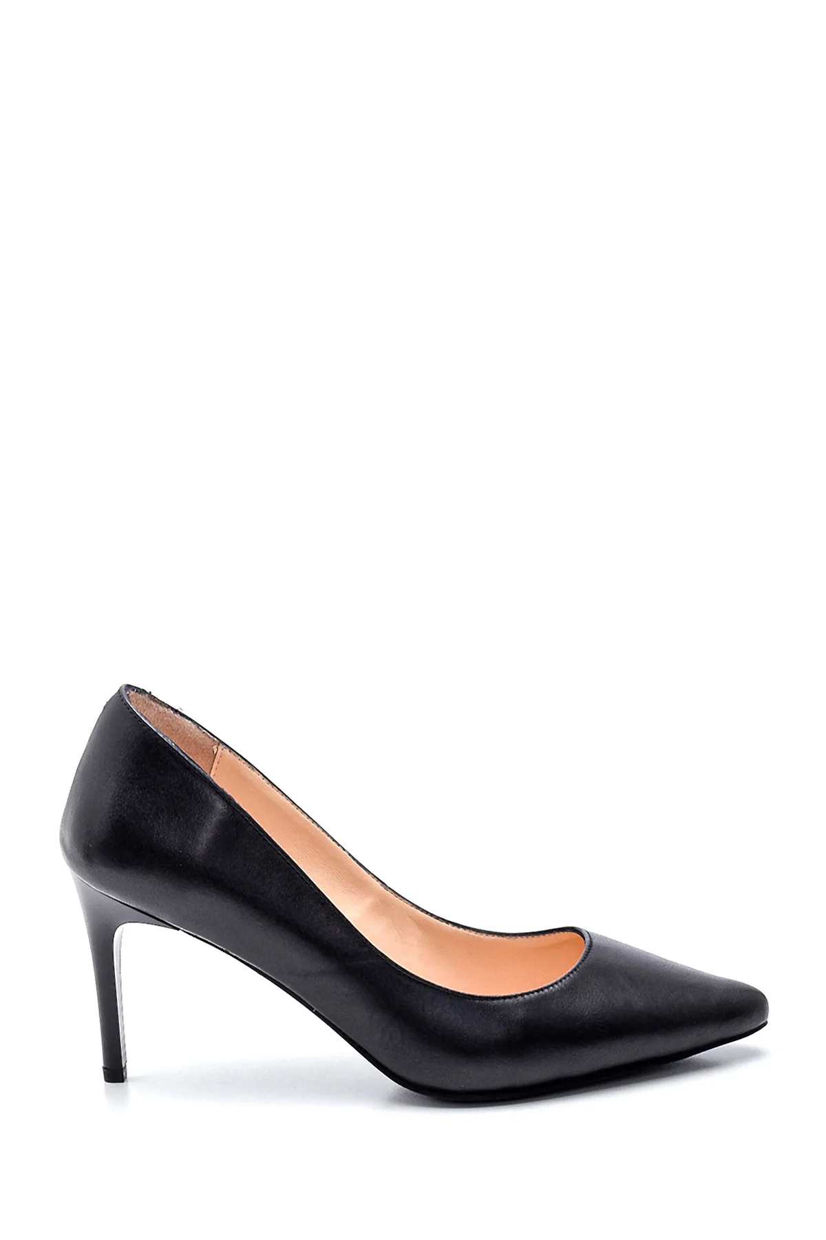 Kadın Siyah Deri Stiletto - Image 6