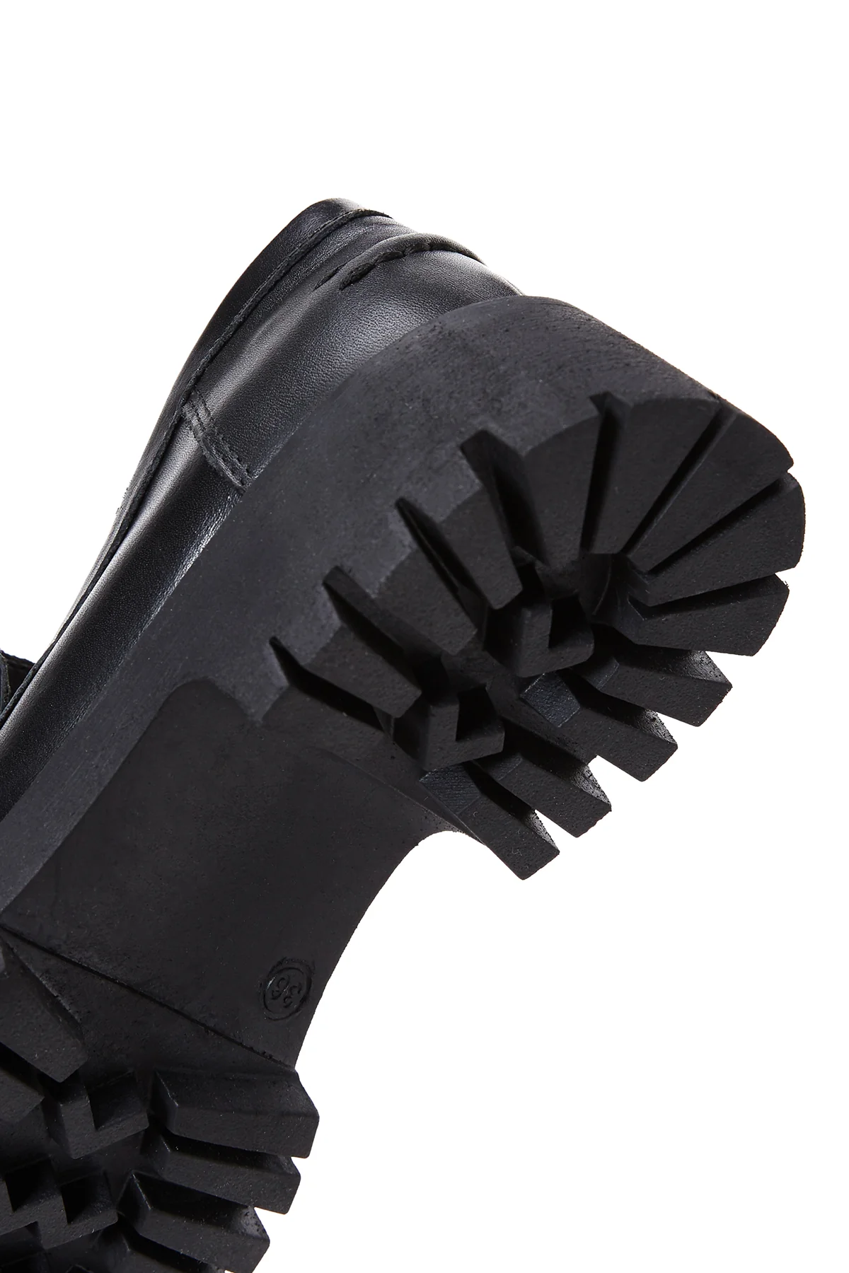 Kadın Siyah Deri Tokalı Loafer - Image 7