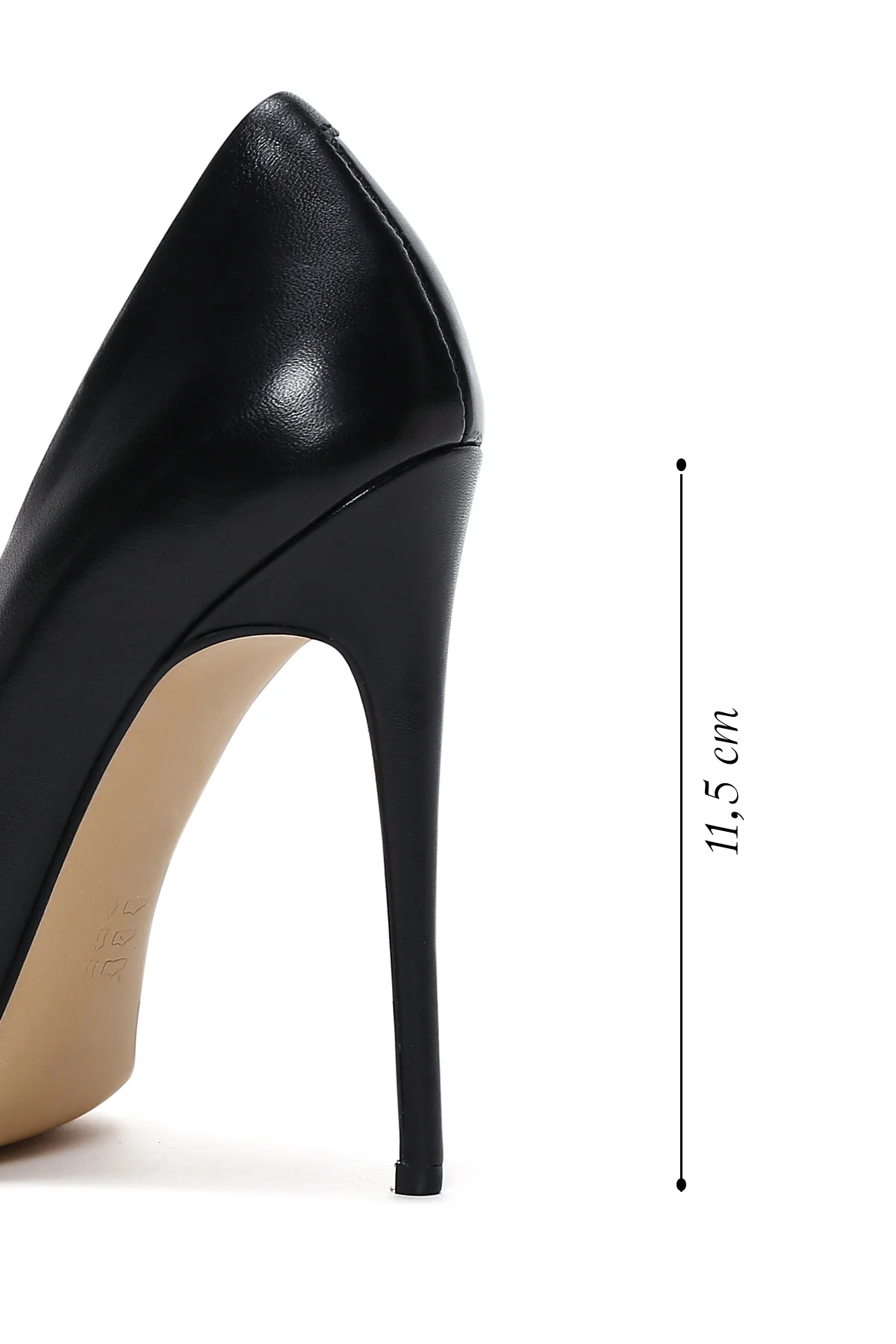 Kadın Siyah Deri Yüksek Topuklu Stiletto - Image 2