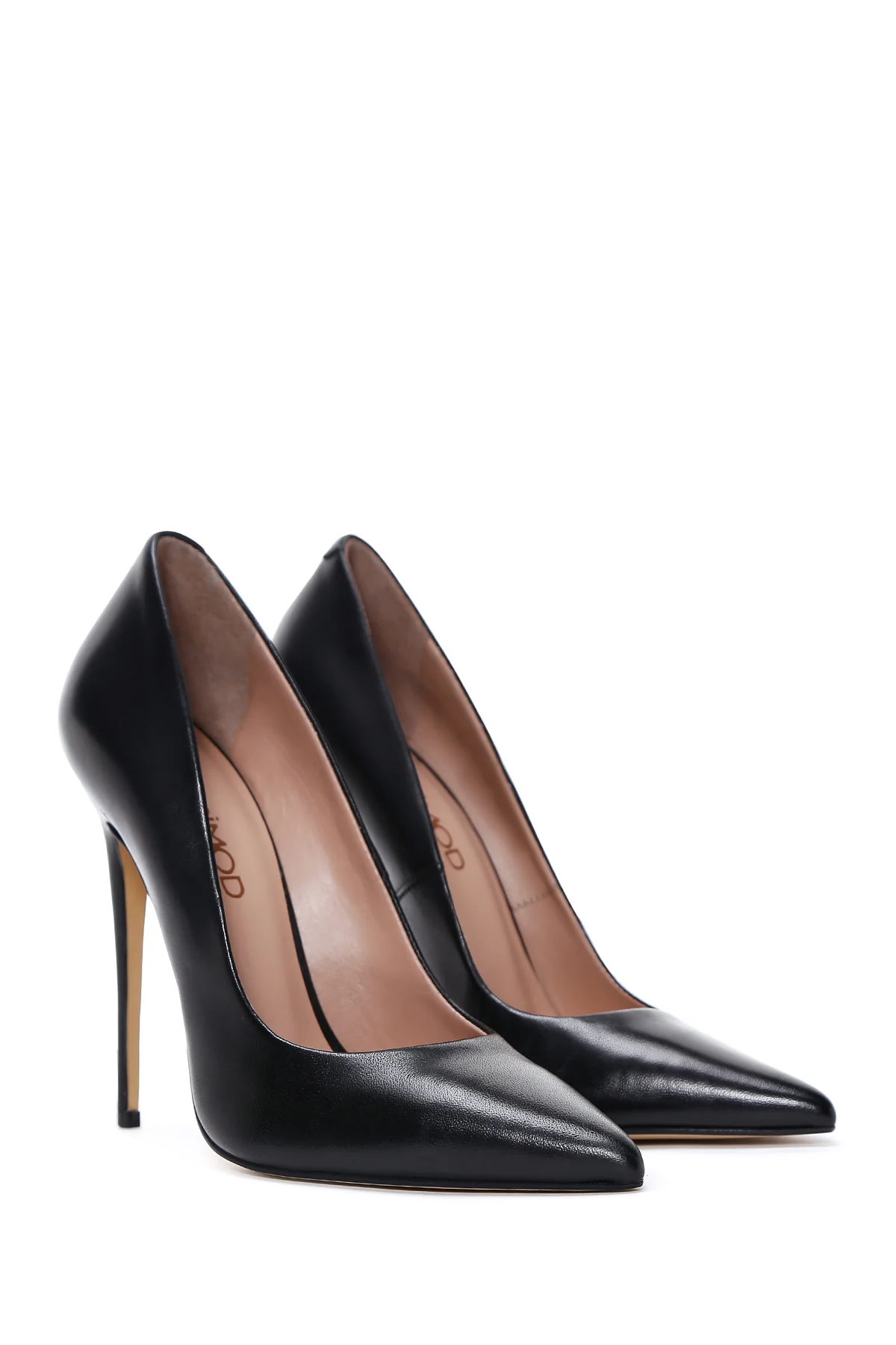 Kadın Siyah Deri Yüksek Topuklu Stiletto - Image 4