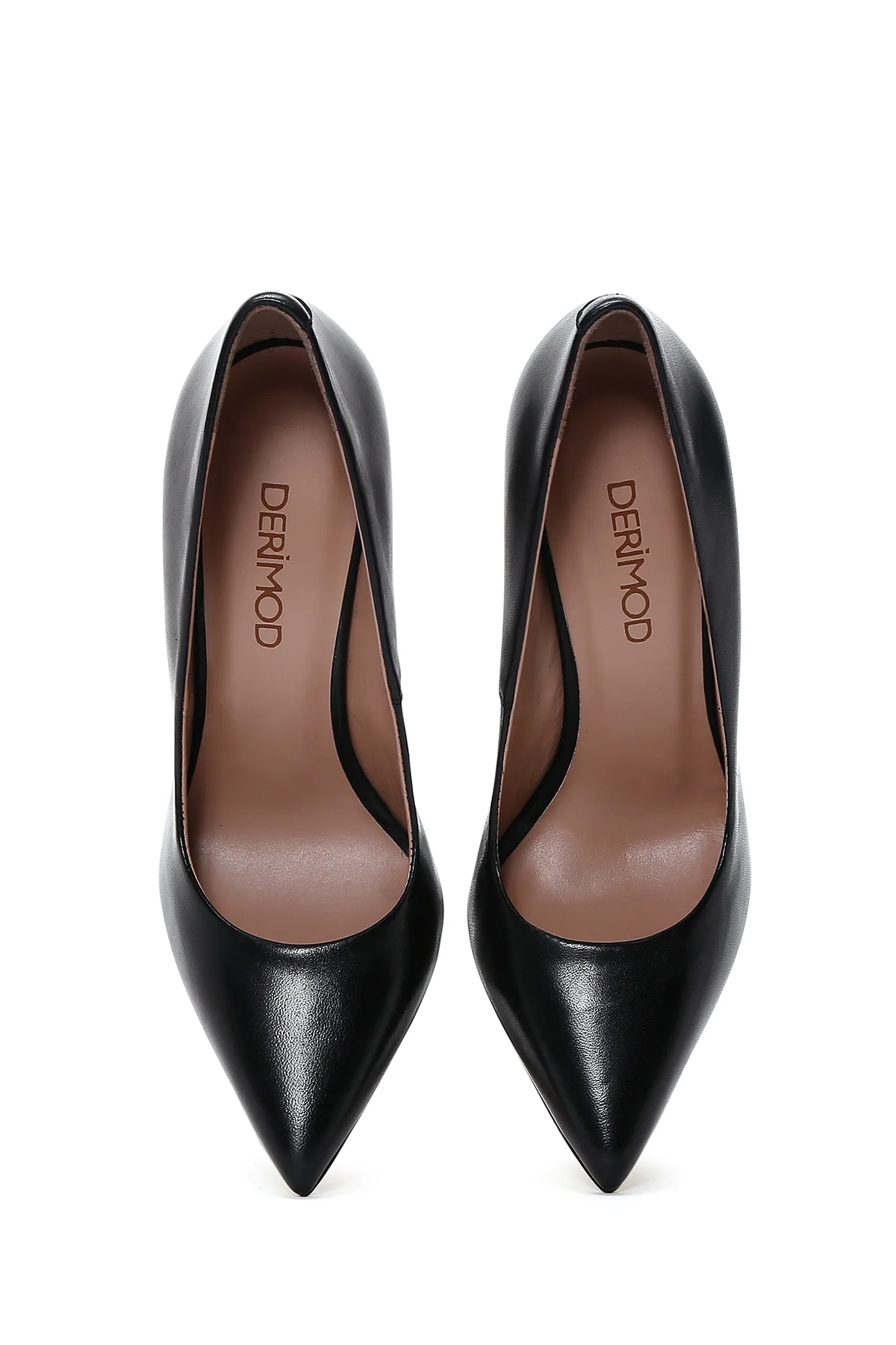 Kadın Siyah Deri Yüksek Topuklu Stiletto - Image 6