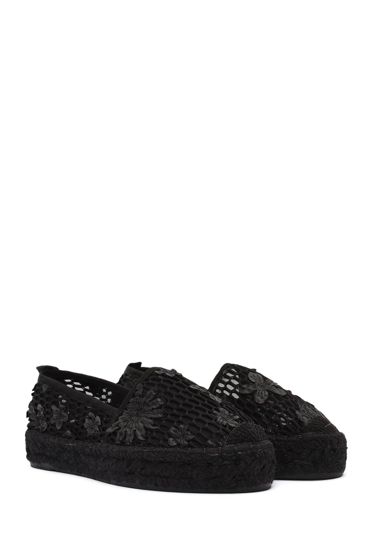 Kadın Siyah Desenli Espadril - Image 3