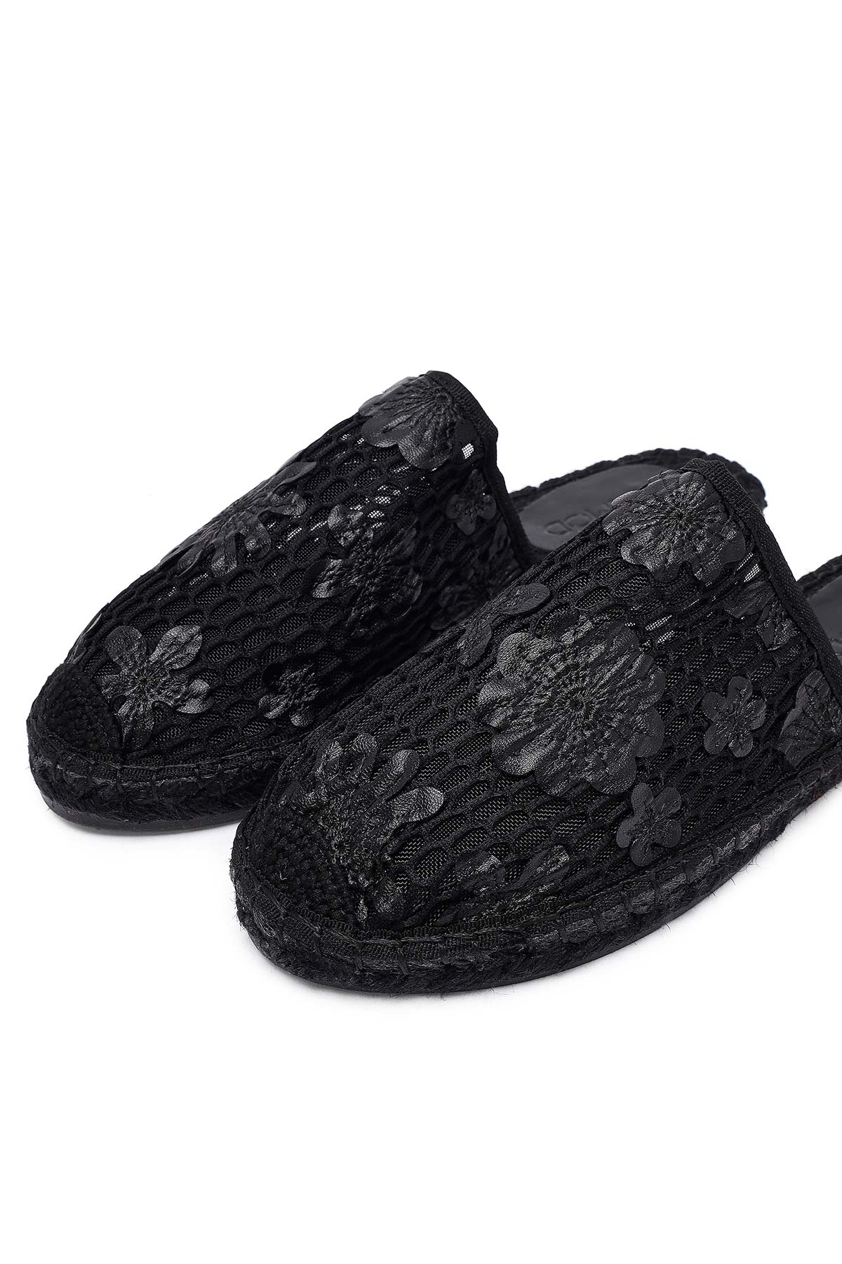 Kadın Siyah Desenli Espadril Terlik - Image 11