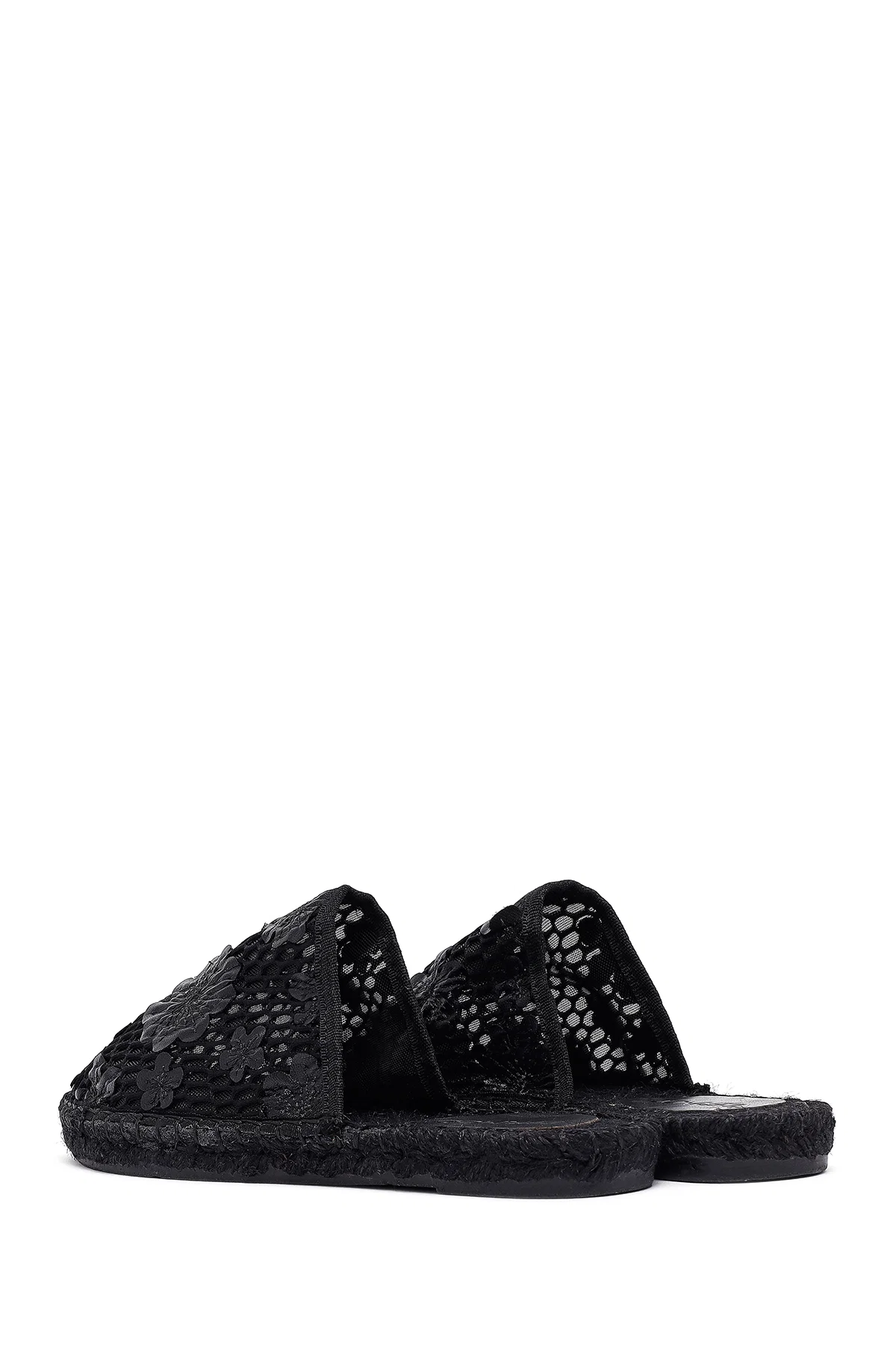 Kadın Siyah Desenli Espadril Terlik - Image 5