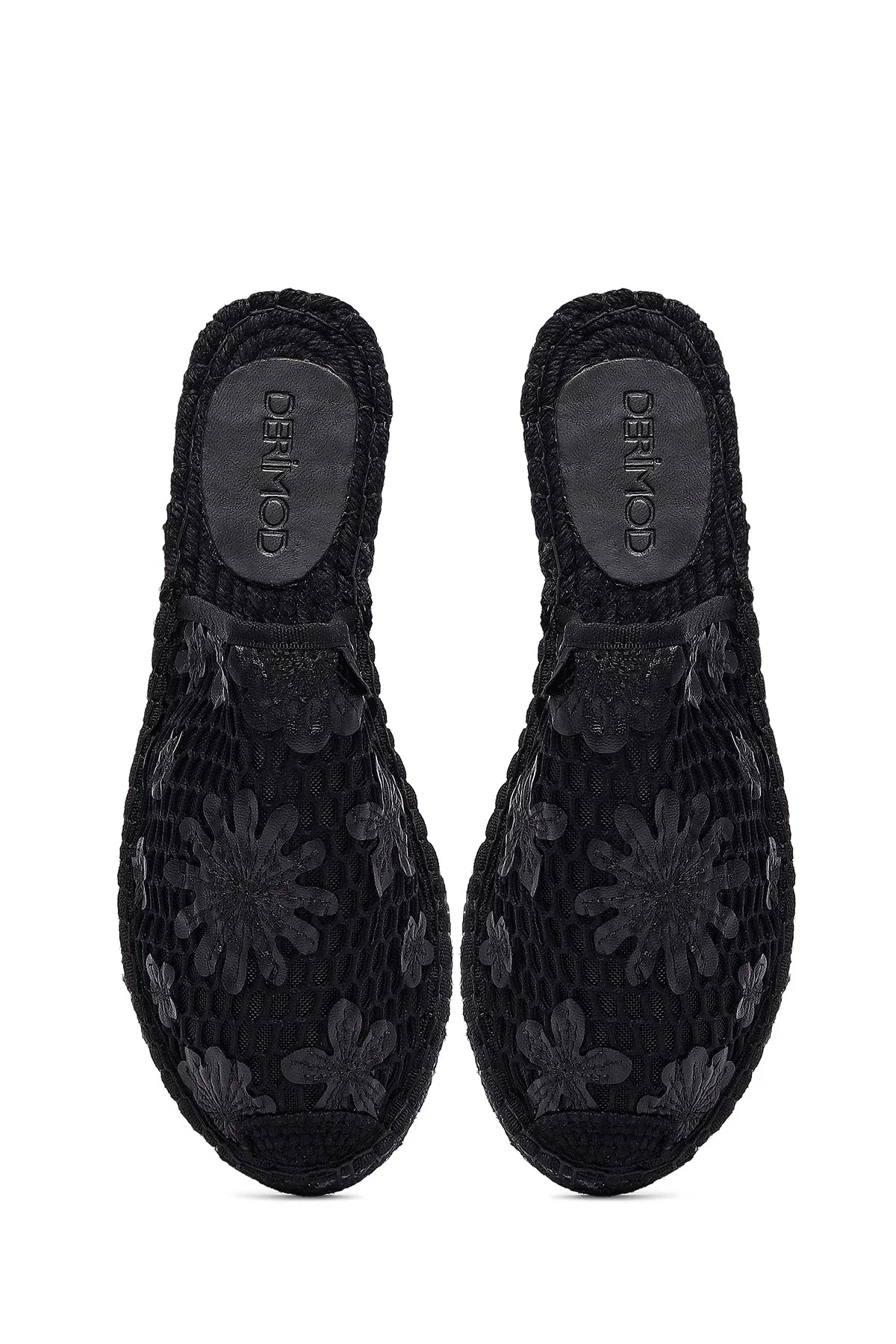 Kadın Siyah Desenli Espadril Terlik - Image 7