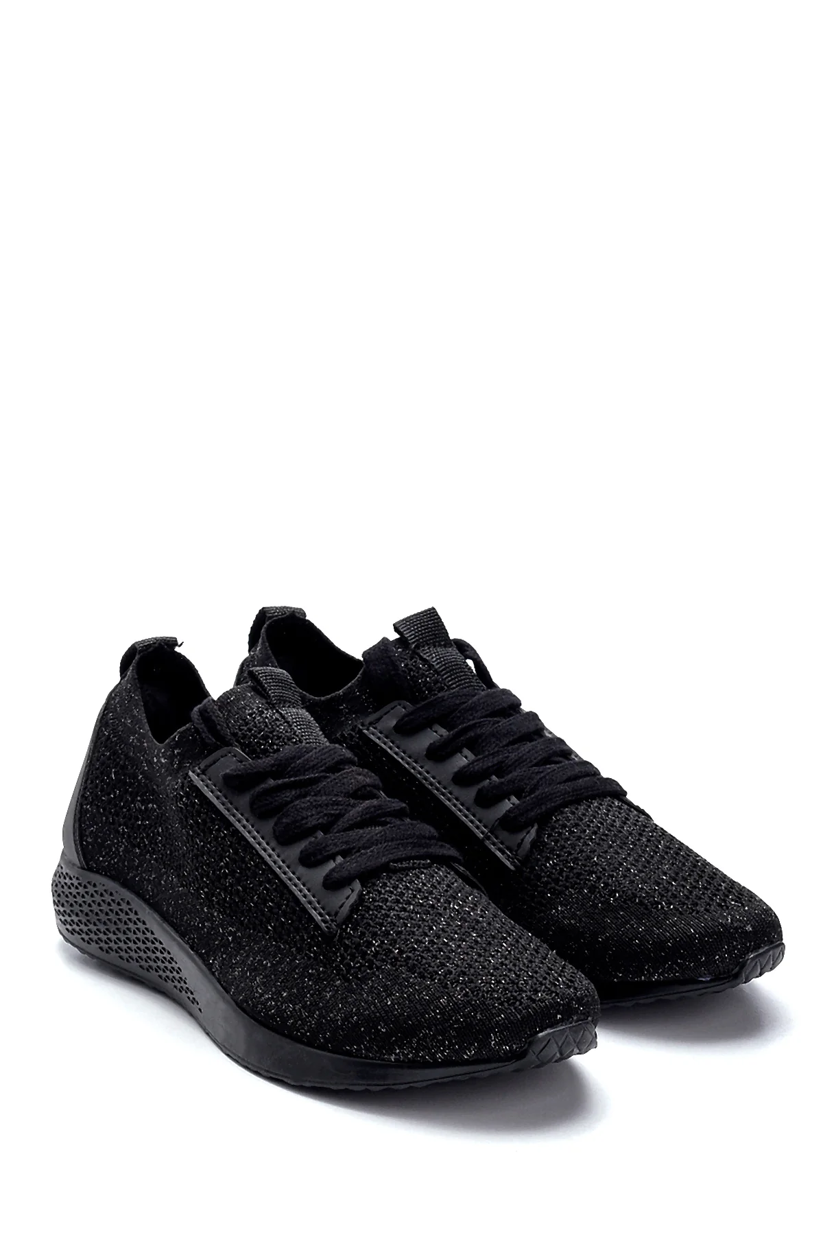 Kadın Siyah Desenli Sneaker - Image 3