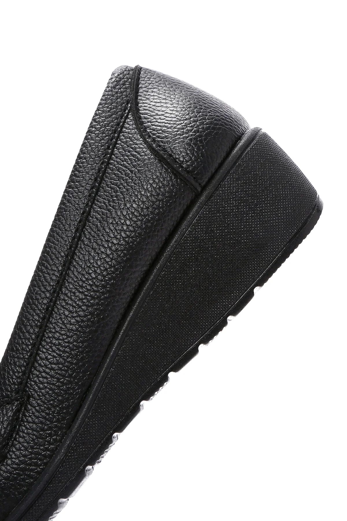 Kadın Siyah Dolgu Topuk Loafer - Image 8