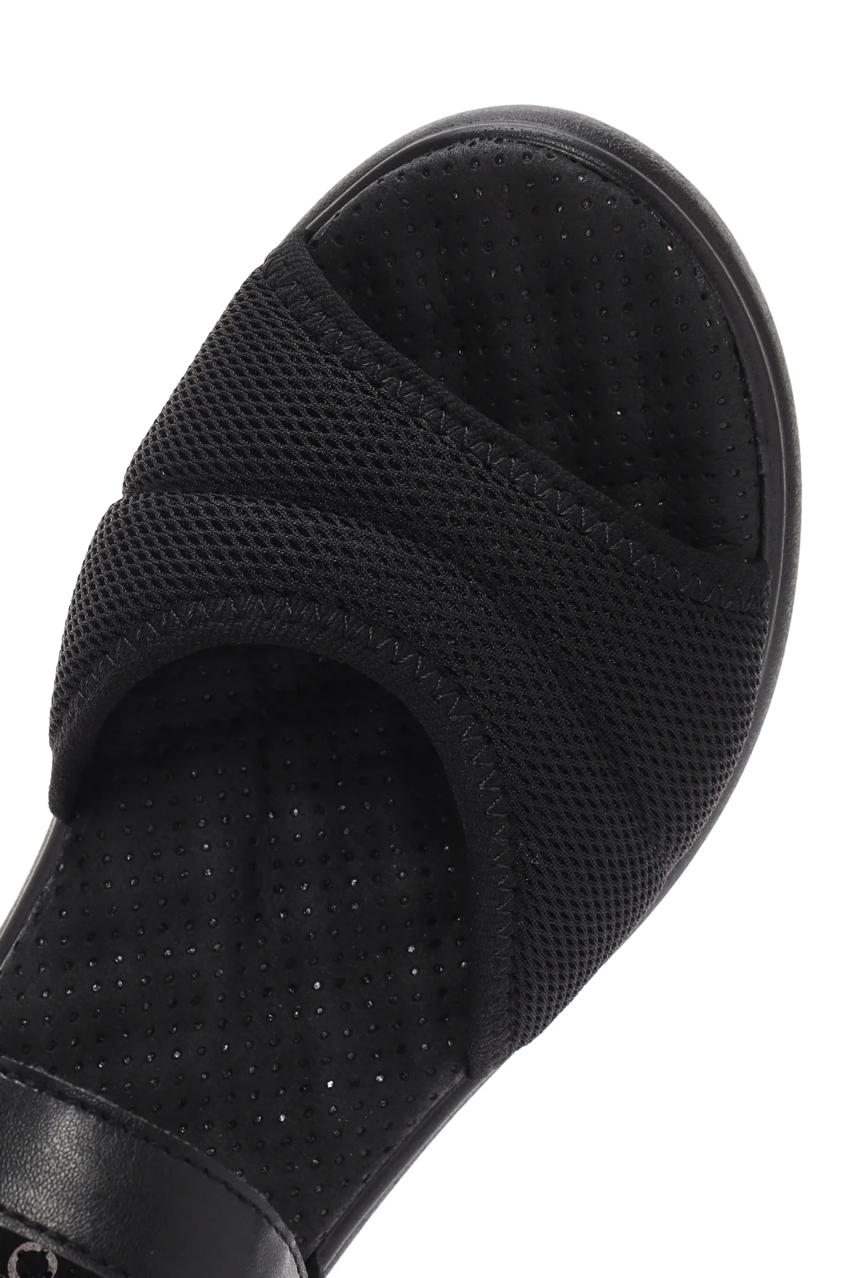 Kadın Siyah Dolgu Topuklu Bilekten Bantlı Comfort Sandalet - Image 9