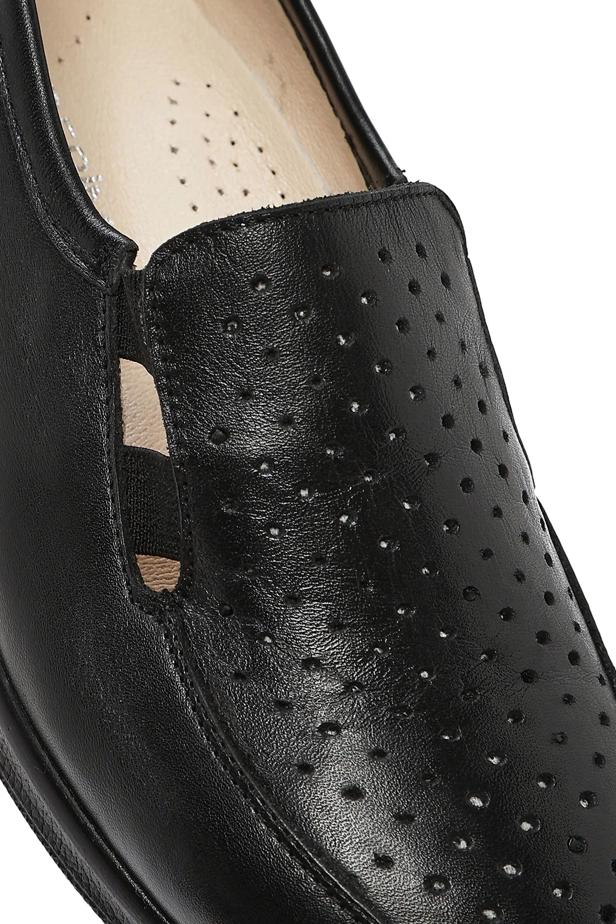 Kadın Siyah Dolgu Topuklu Deri Comfort Loafer - Image 9