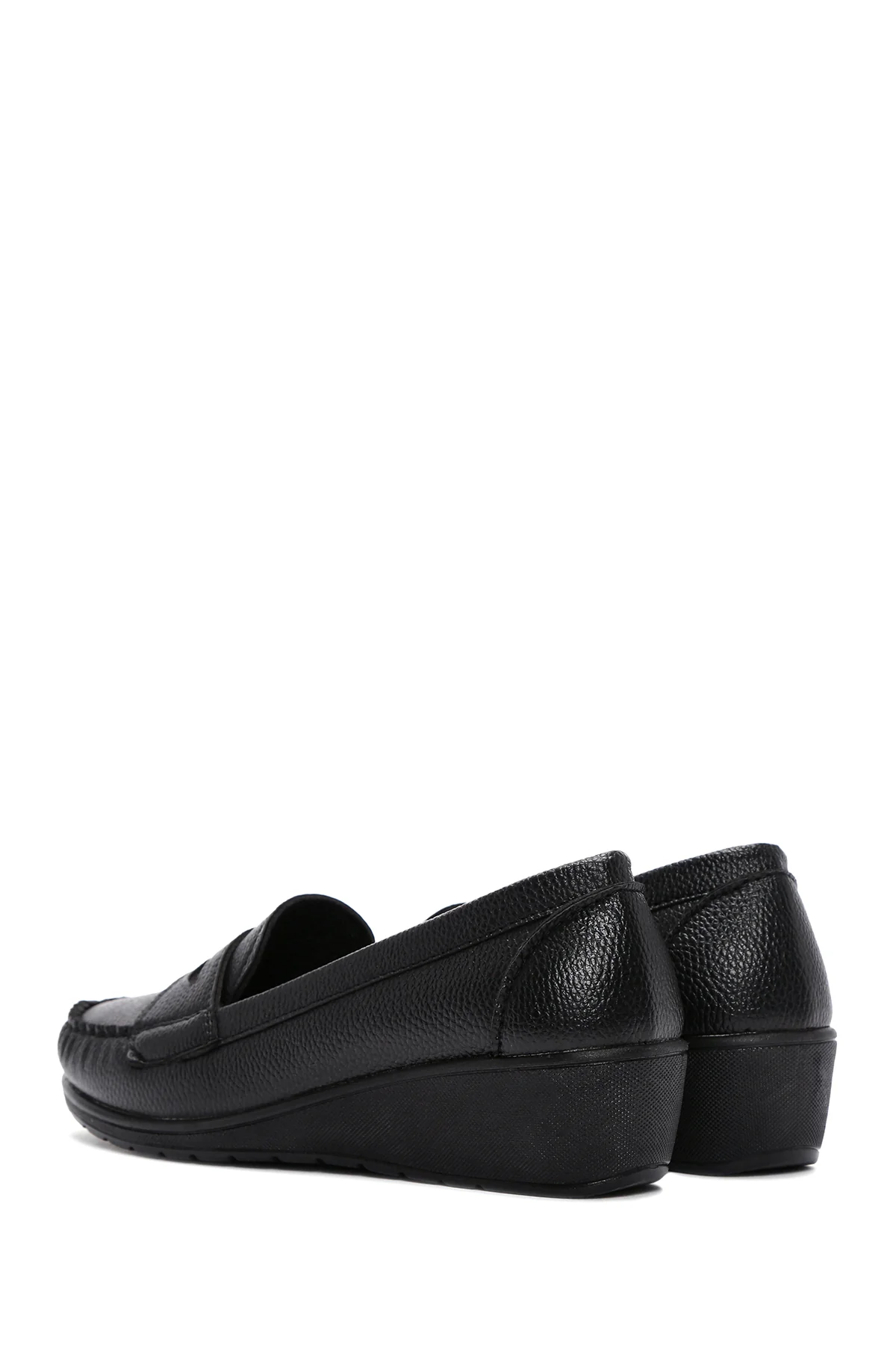 Kadın Siyah Dolgu Topuklu Loafer - Image 5
