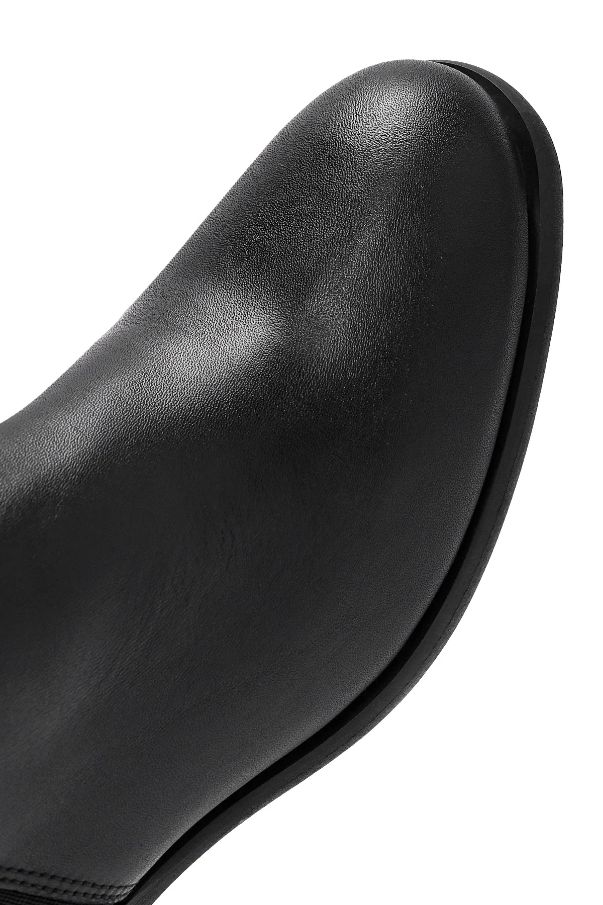 Kadın Siyah Fermuarlı Deri Bot - Image 12