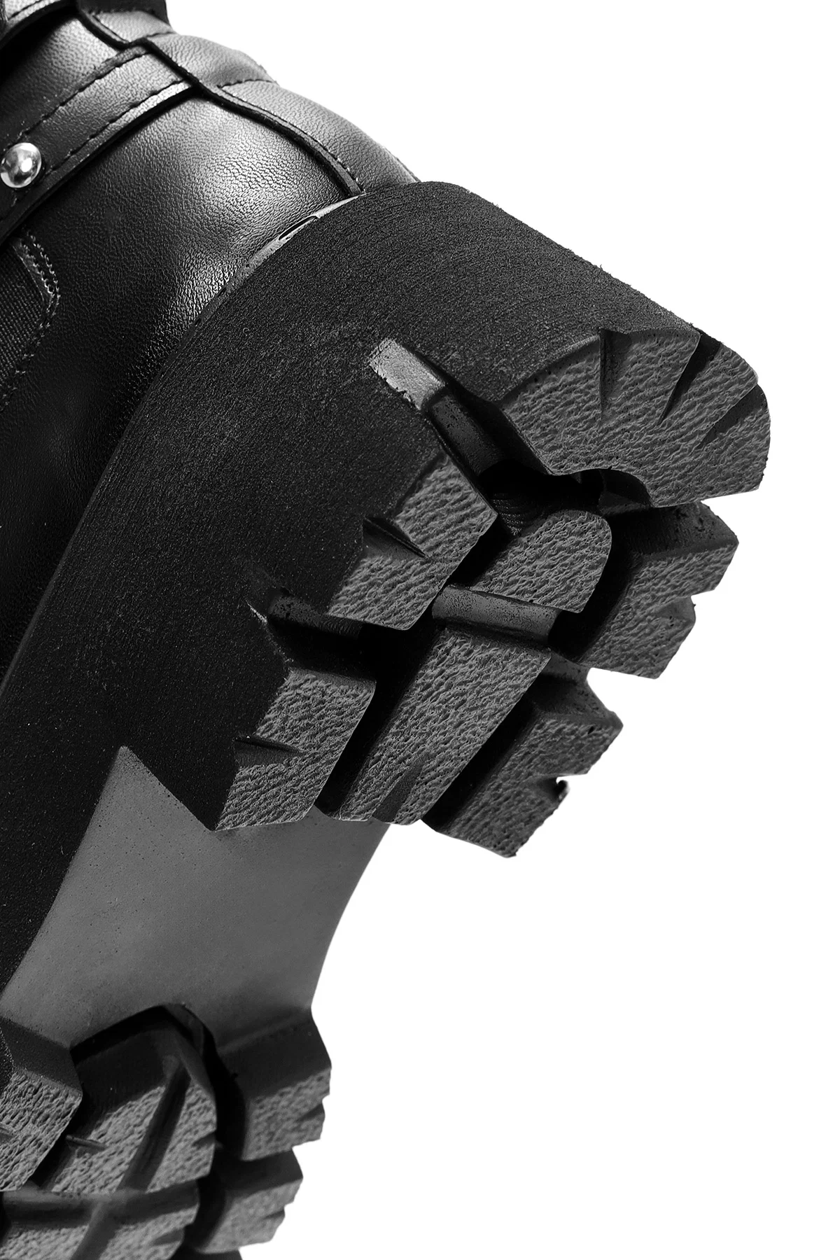 Kadın Siyah Fermuarlı Metal Detaylı Bot - Image 8