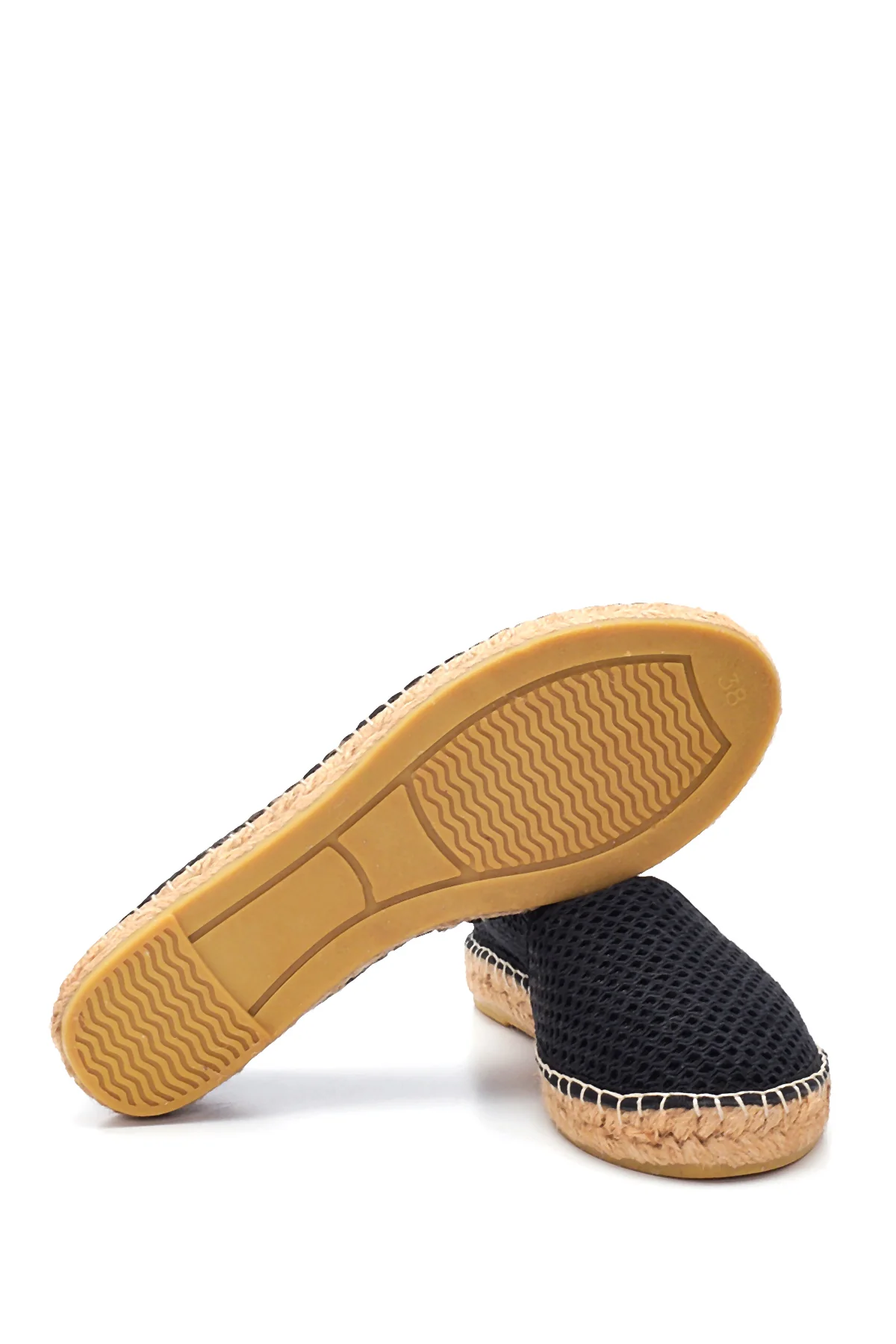 Kadın Siyah Hasır Taban Espadril - Image 4