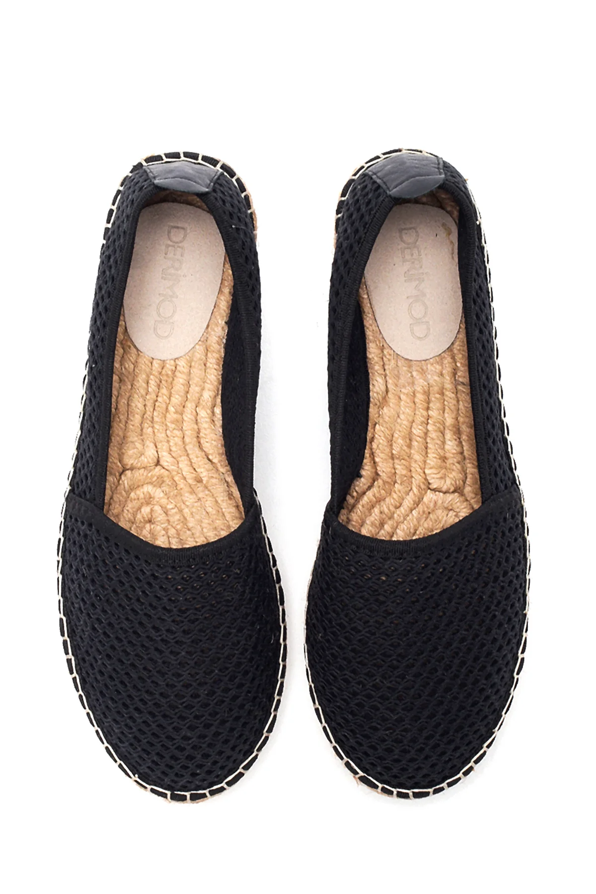 Kadın Siyah Hasır Taban Espadril - Image 7