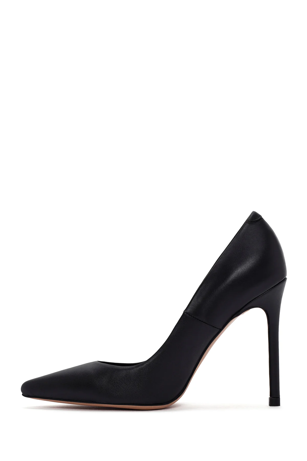 Kadın Siyah İnce Topuklu Deri Stiletto - Image 3