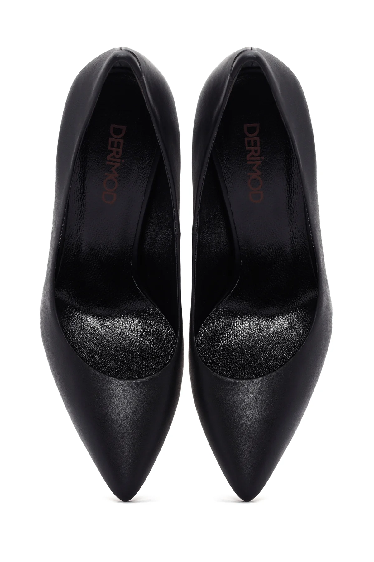 Kadın Siyah İnce Topuklu Deri Stiletto - Image 8