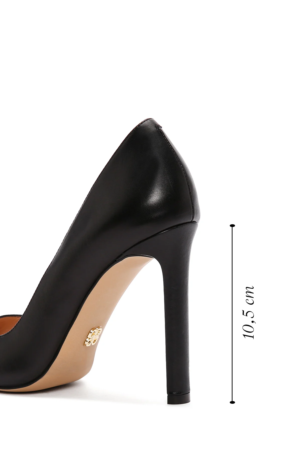 Kadın Siyah İnce Topuklu Deri Stiletto - Image 2