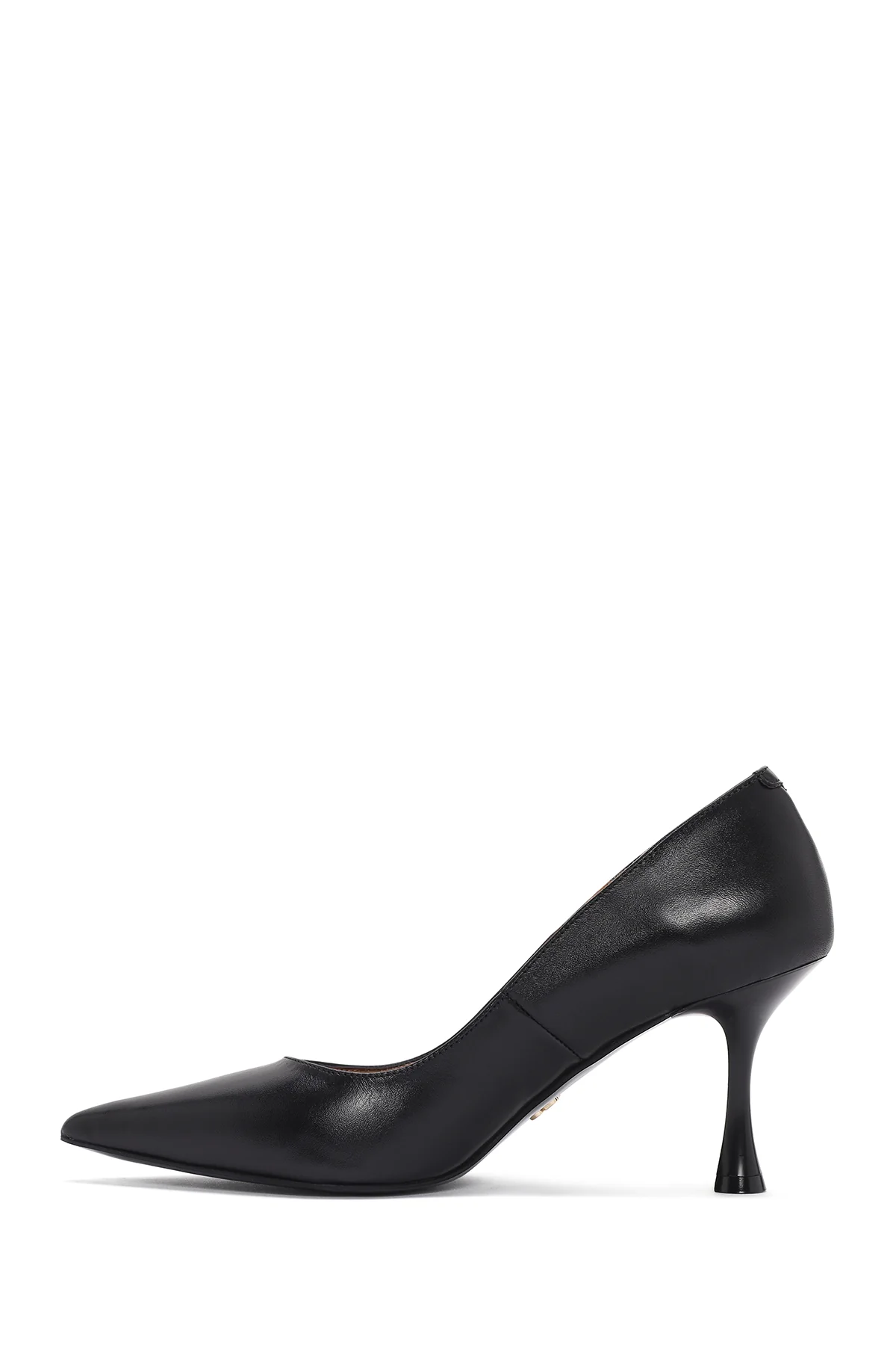 Kadın Siyah İnce Topuklu Deri Stiletto - Image 3