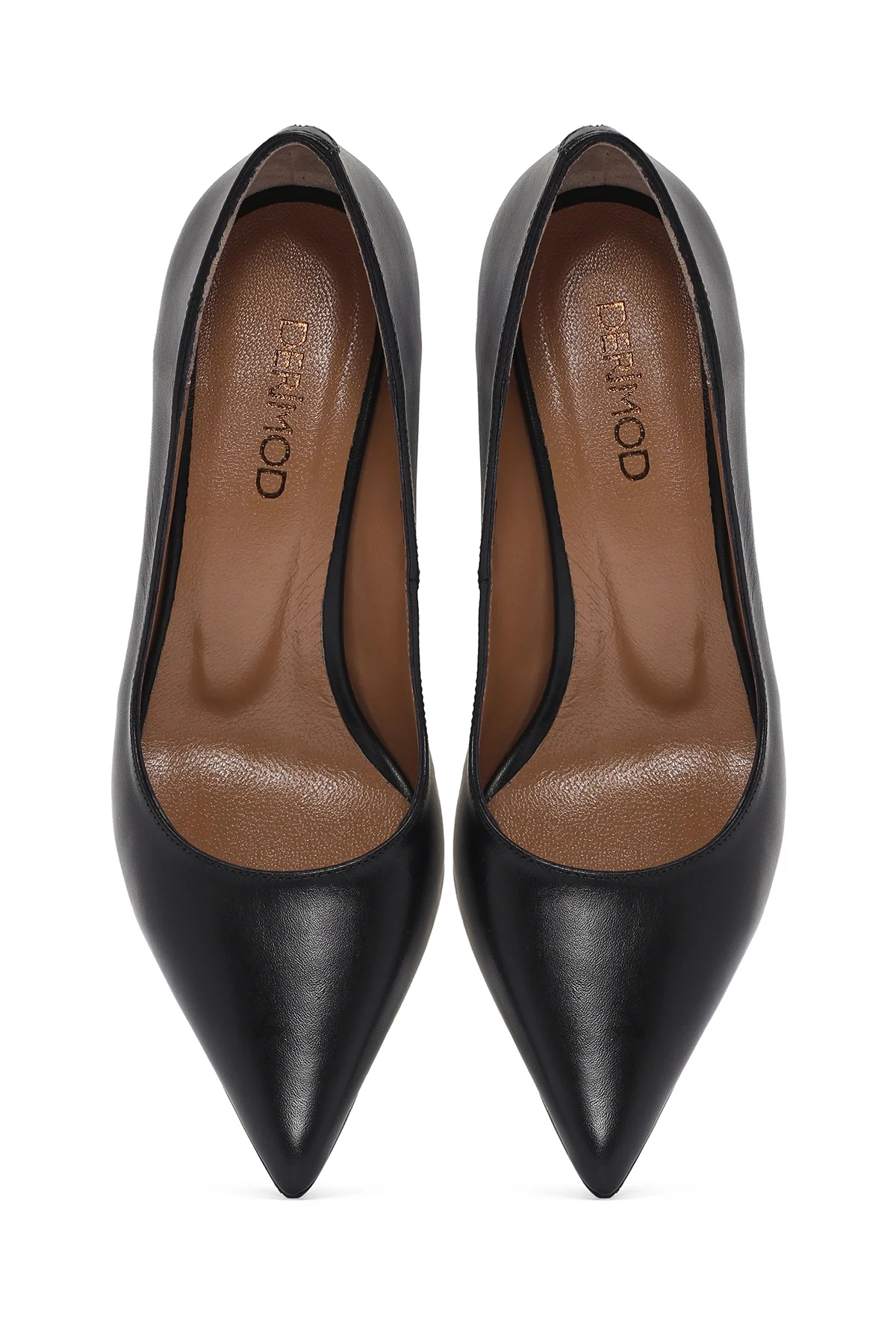 Kadın Siyah İnce Topuklu Deri Stiletto - Image 8