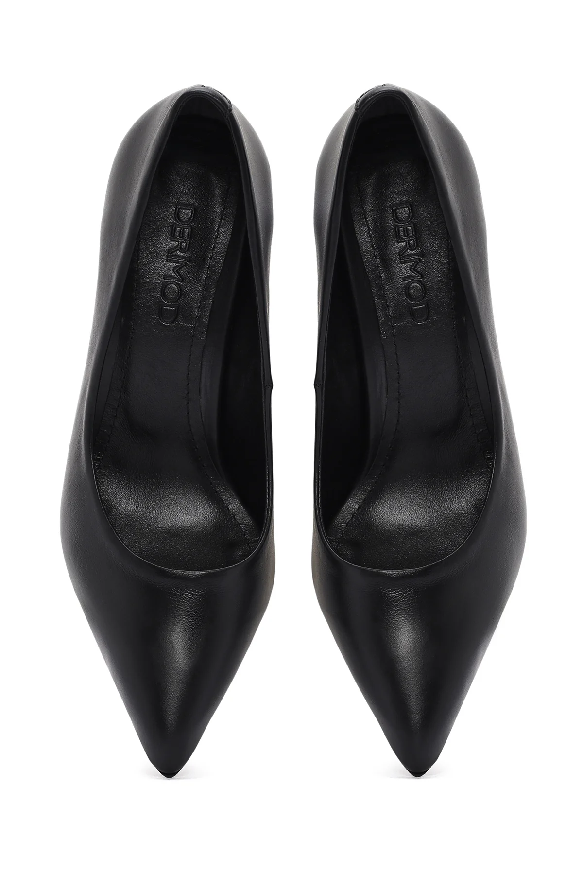 Kadın Siyah İnce Topuklu Deri Stiletto - Image 8