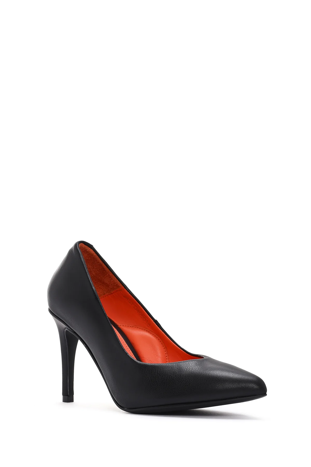Kadın Siyah İnce Topuklu Deri Stiletto - Image 7