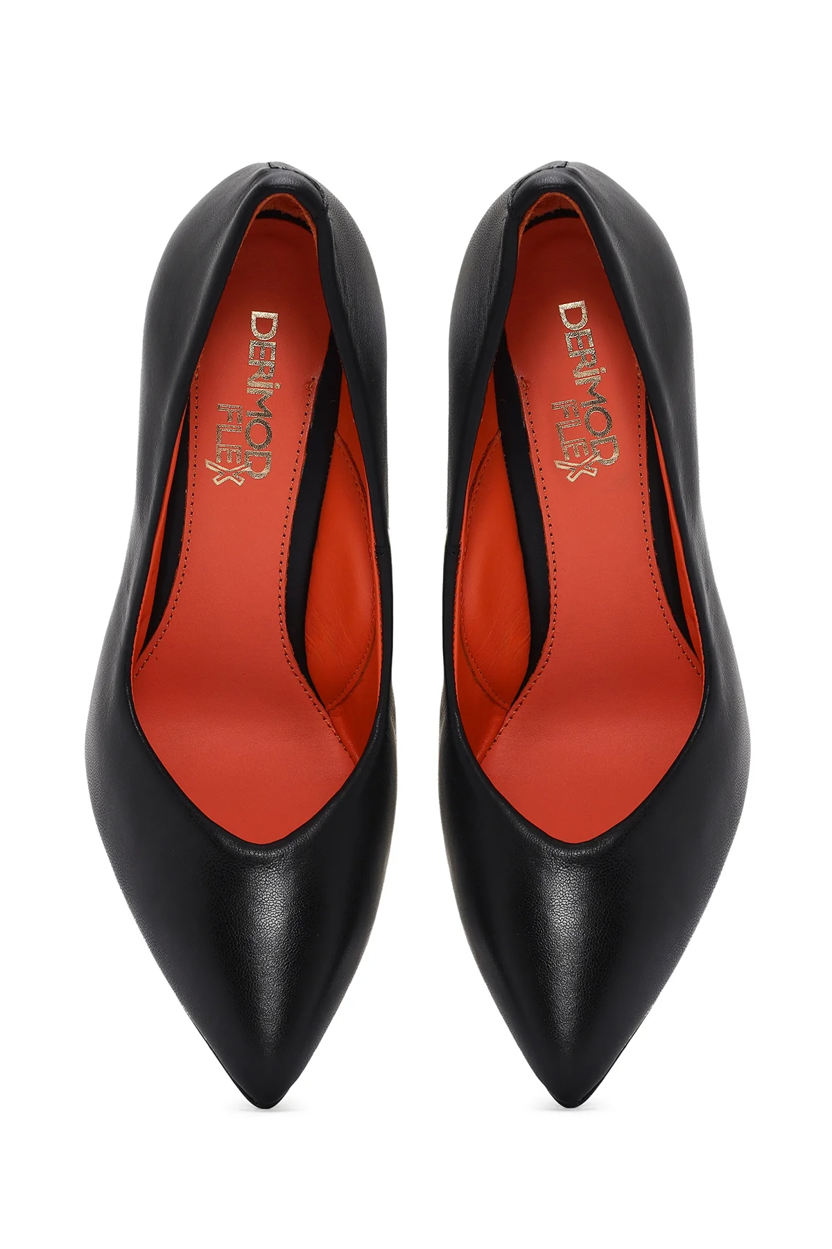 Kadın Siyah İnce Topuklu Deri Stiletto - Image 8