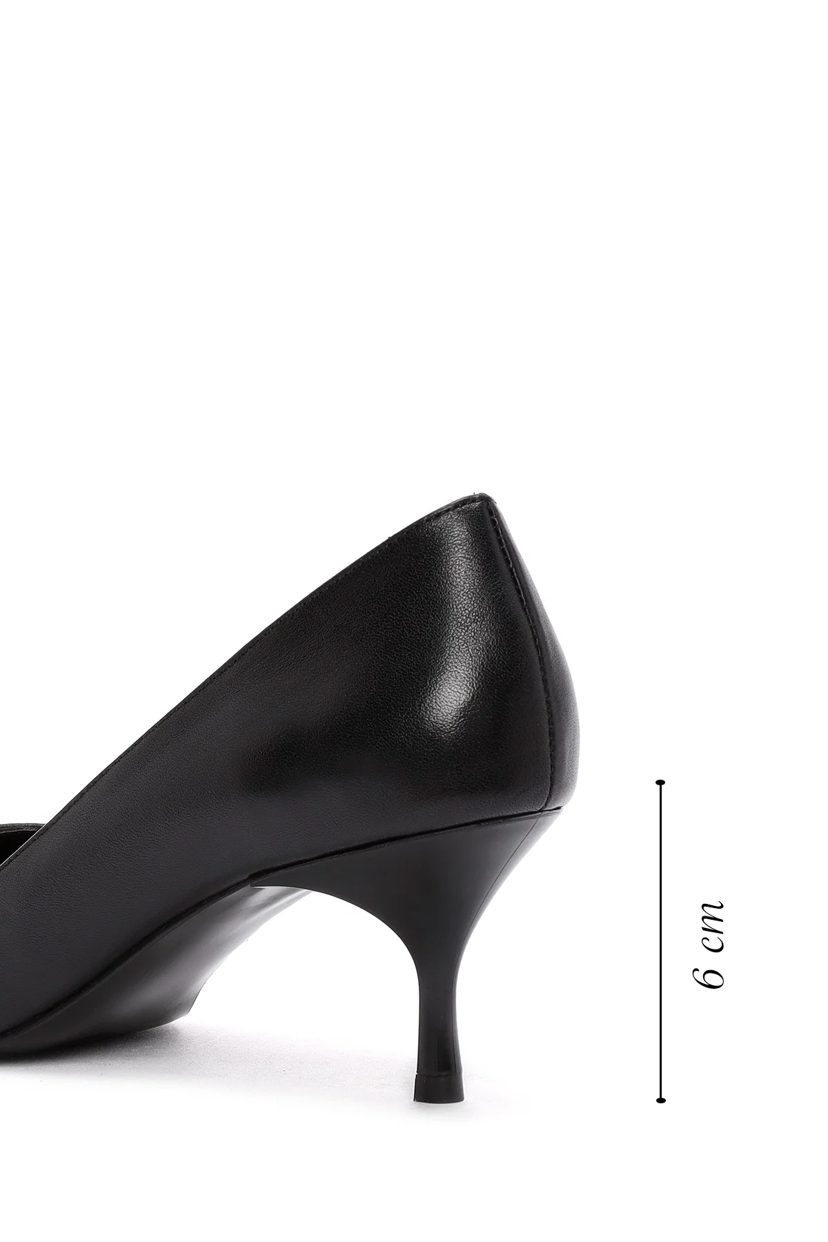 Kadın Siyah İnce Topuklu Deri Stiletto - Image 2