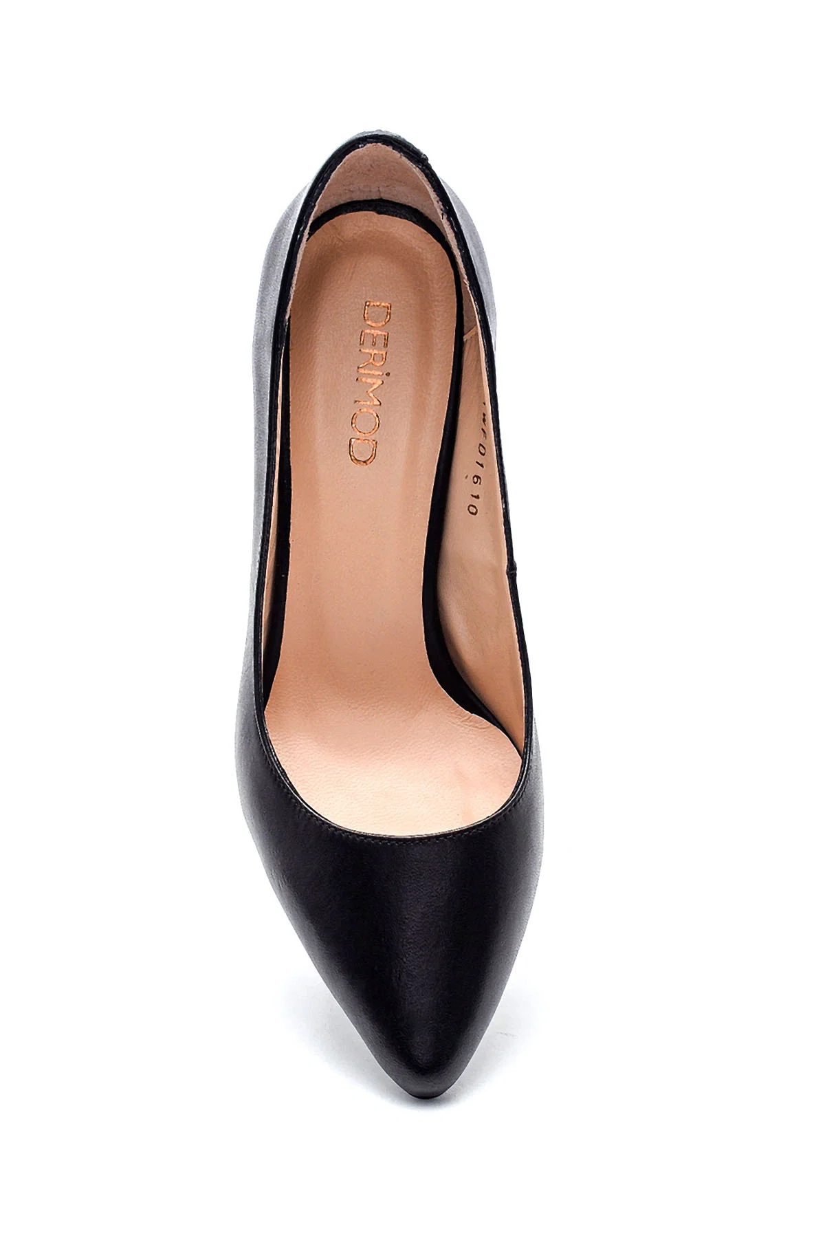 Kadın Siyah İnce Topuklu Deri Stiletto - Image 9